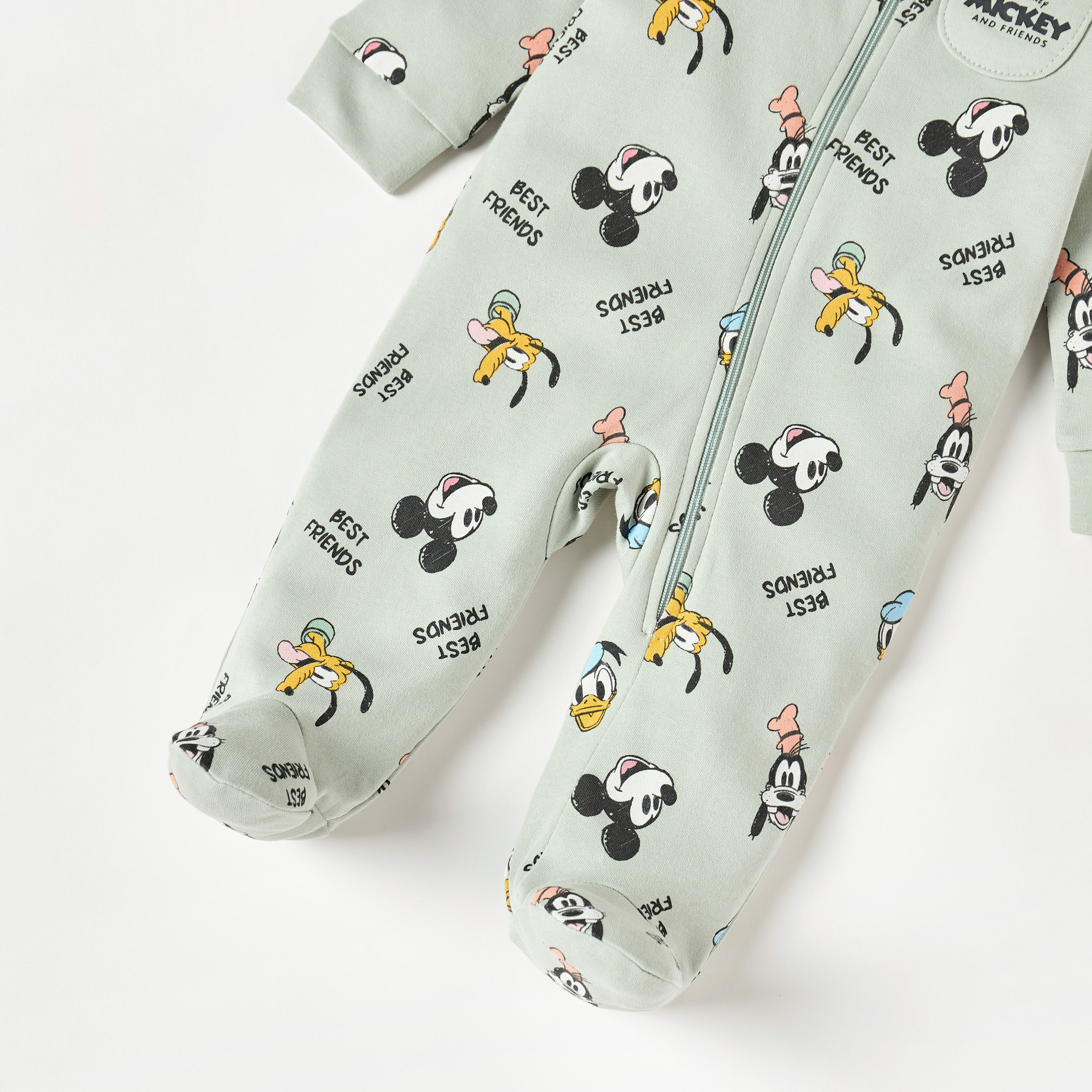 Disney All-Over Mickey Mouse Print Sleepsuit with Long Sleeves-baby-boys-clothing-nightwear-sleepsuits-image-3