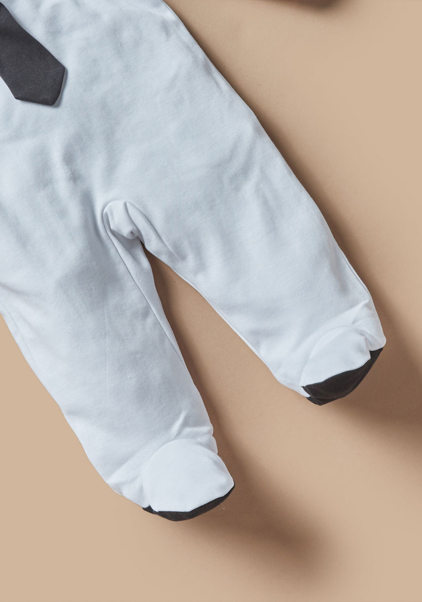 Giggles Long Sleeves Sleepsuit with Tie Detail-Sleepsuits-image-2