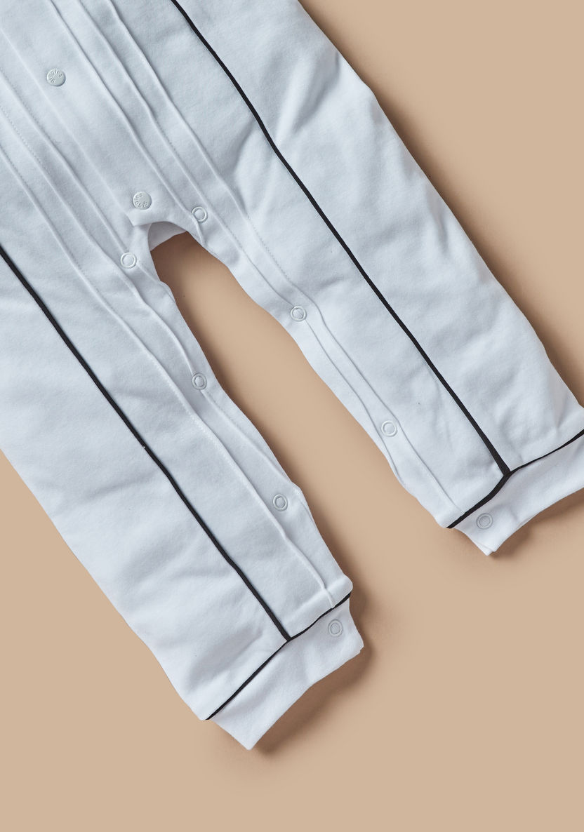 Giggles Pintuck Detail Sleepsuit with Long Sleeves-Sleepsuits-image-2