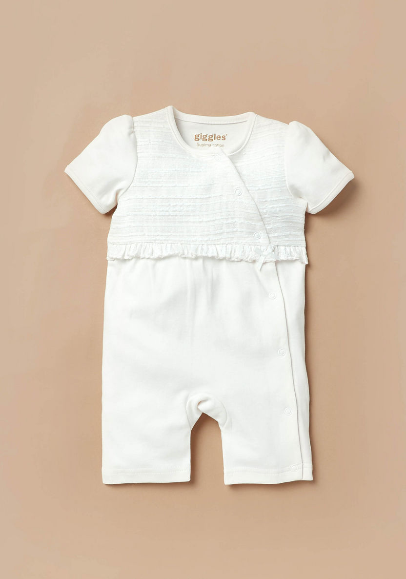 Giggles Ruffle Detail Romper with Button Closure-Rompers%2C Dungarees and Jumpsuits-image-0