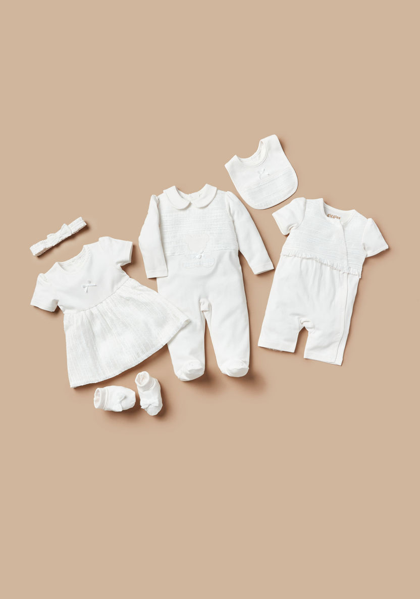 Giggles Embroidered Sleepsuit with Peter Pan Collar-Sleepsuits-image-4