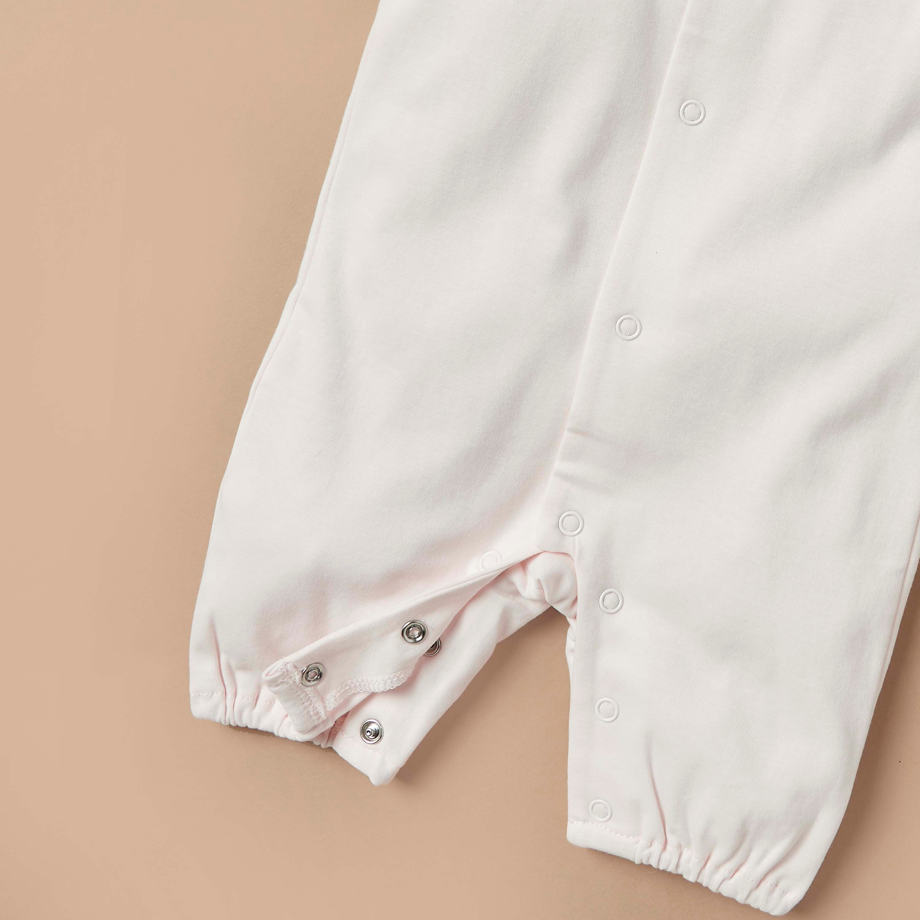 أفرول بفيونكة وزر إغلاق كبّاس من جيجلز-baby-girls-clothing-rompers-image-4