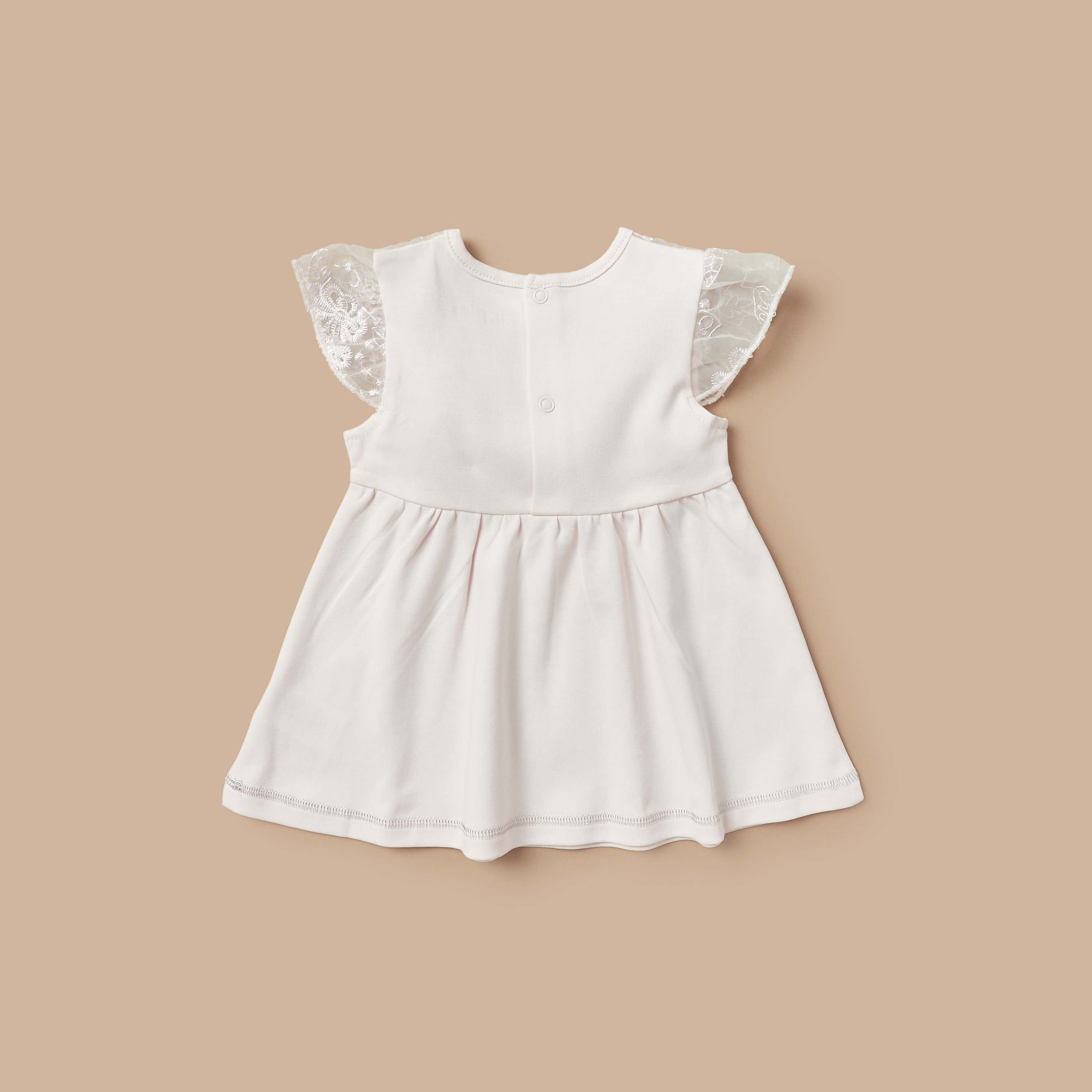 Giggles Studded A-line Dress with Lace Sleeves and Snap Button Closure-baby-girls-clothing-dressesandjumpsuits-image-3
