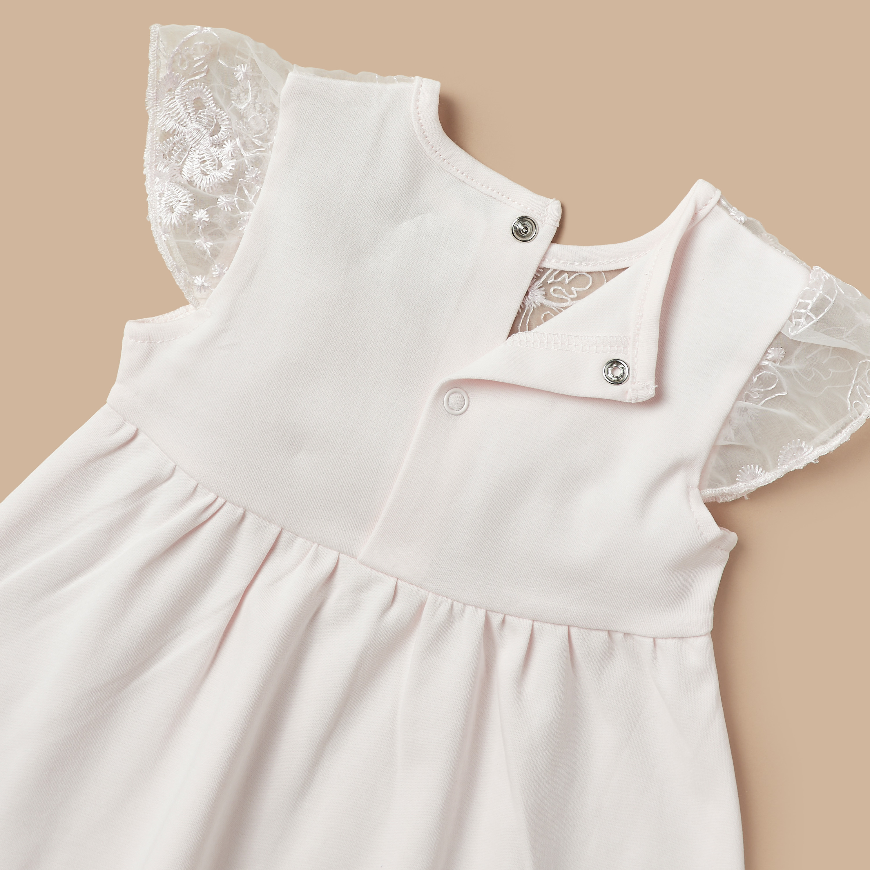 Giggles Studded A-line Dress with Lace Sleeves and Snap Button Closure-baby-girls-clothing-dressesandjumpsuits-image-4