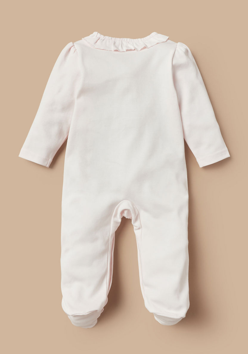 Giggles Lace Detail Sleepsuit and Snap Button Closure-Sleepsuits-image-2