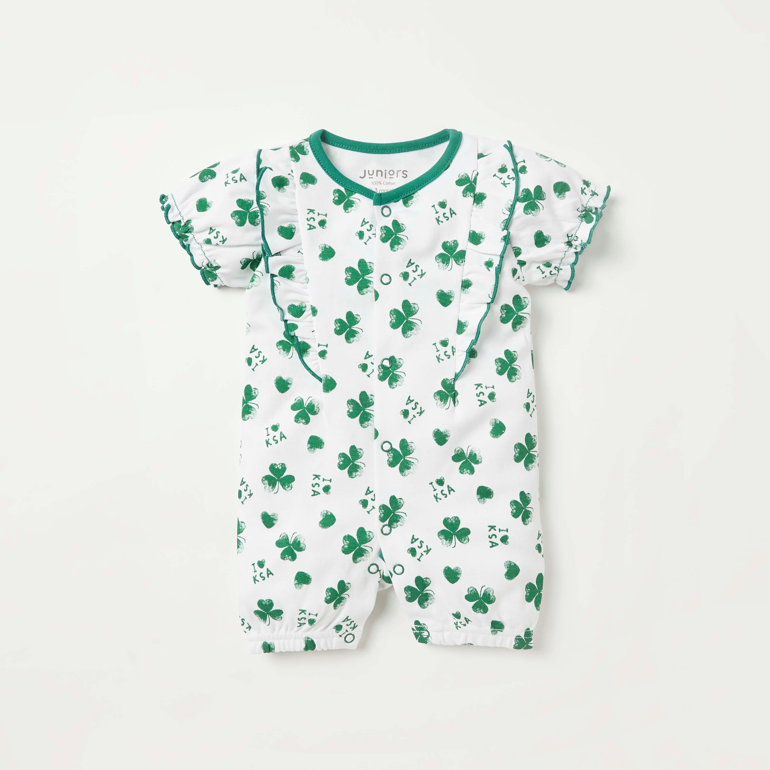 أفرول بكشكش وطبعات اليوم الوطني للمملكة العربية السعودية من جونيورز-baby-girls-clothing-rompers-image-1