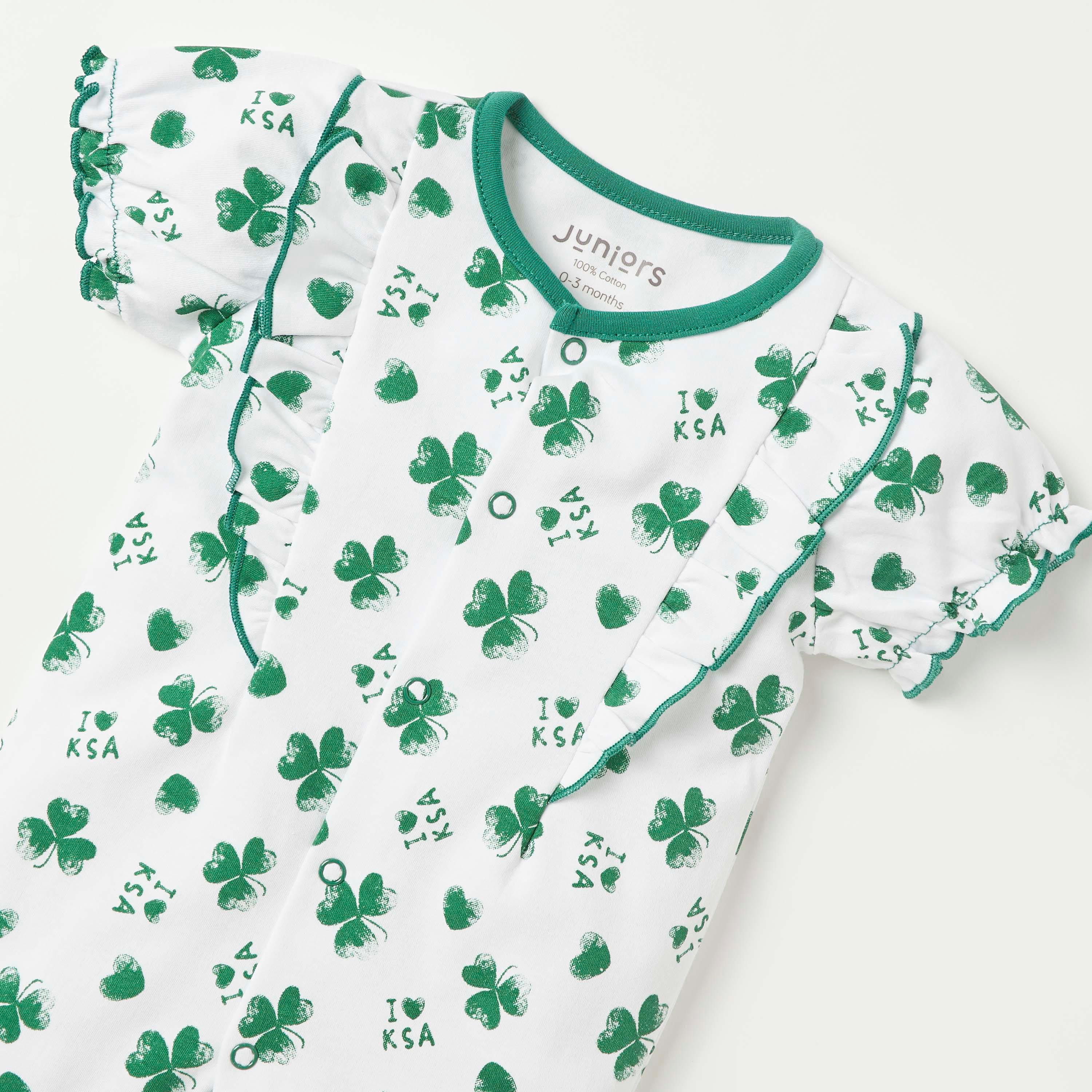 أفرول بكشكش وطبعات اليوم الوطني للمملكة العربية السعودية من جونيورز-baby-girls-clothing-rompers-image-2