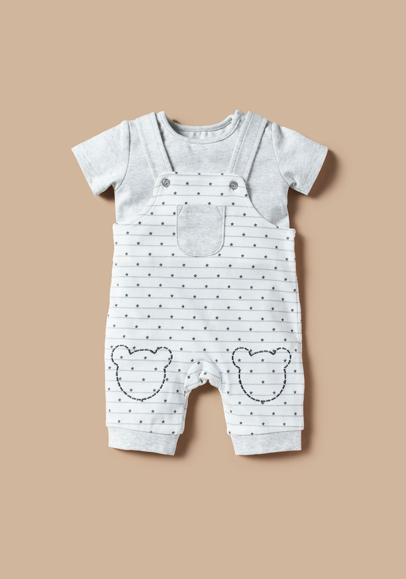 Juniors 2-Piece Printed Dungaree Set-Rompers%2C Dungarees and Jumpsuits-image-0