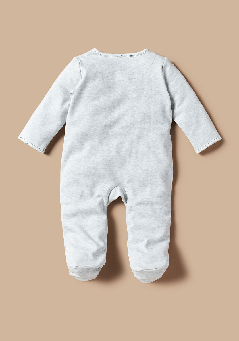 Juniors Bear Embroidered Closed Feet Sleepsuit-Sleepsuits-image-3