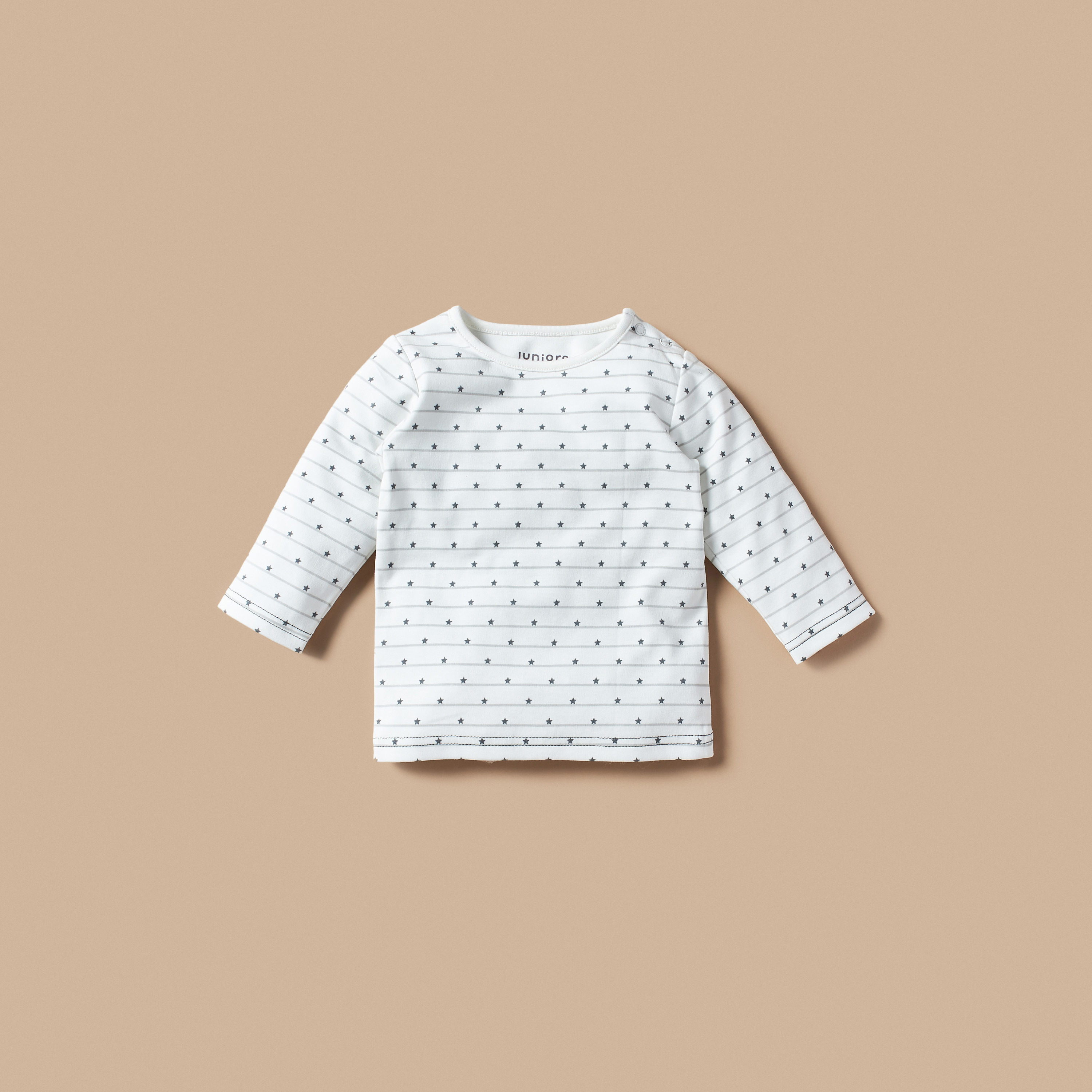 Juniors All-Over Print T-shirt and Dungaree Set with Applique Detail-baby-boys-clothing-rompers-image-3
