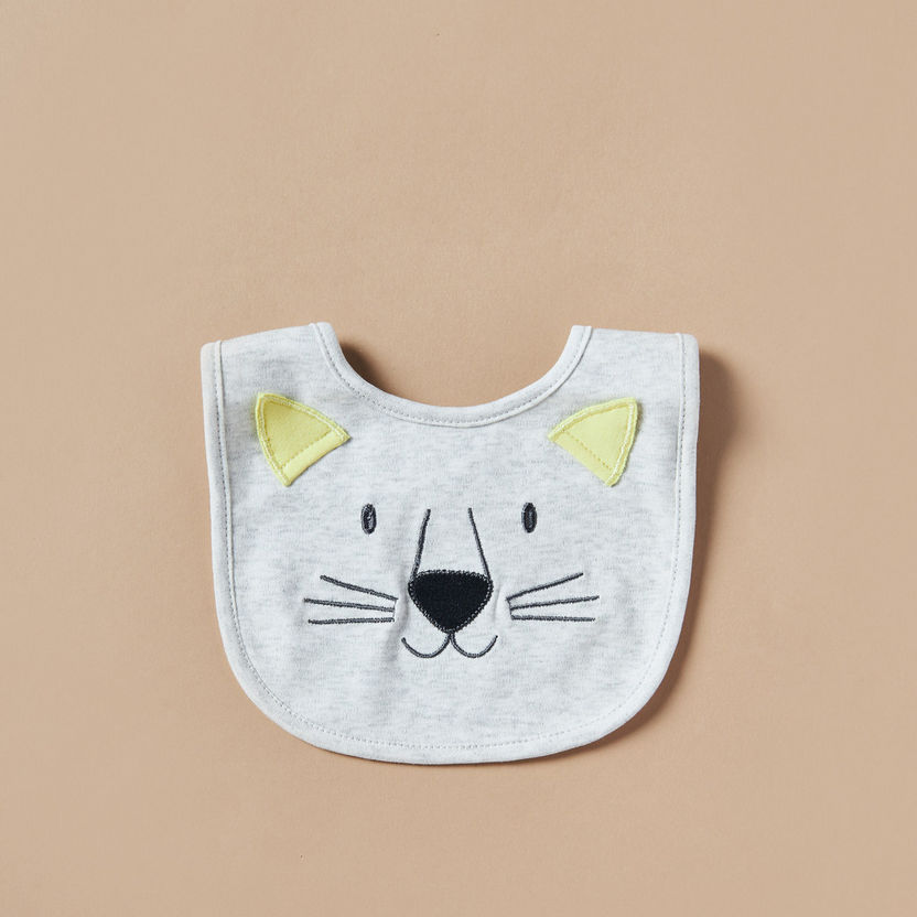 Juniors Embroidered Bib with Button Closure-Bibs and Burp Cloths-image-0