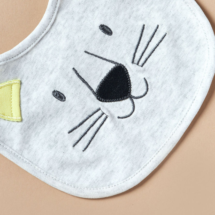 Juniors Embroidered Bib with Button Closure-Bibs and Burp Cloths-image-1