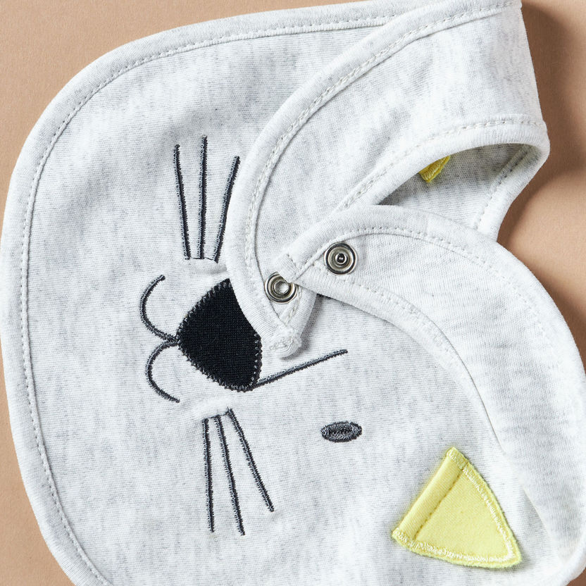 Juniors Embroidered Bib with Button Closure-Bibs and Burp Cloths-image-3