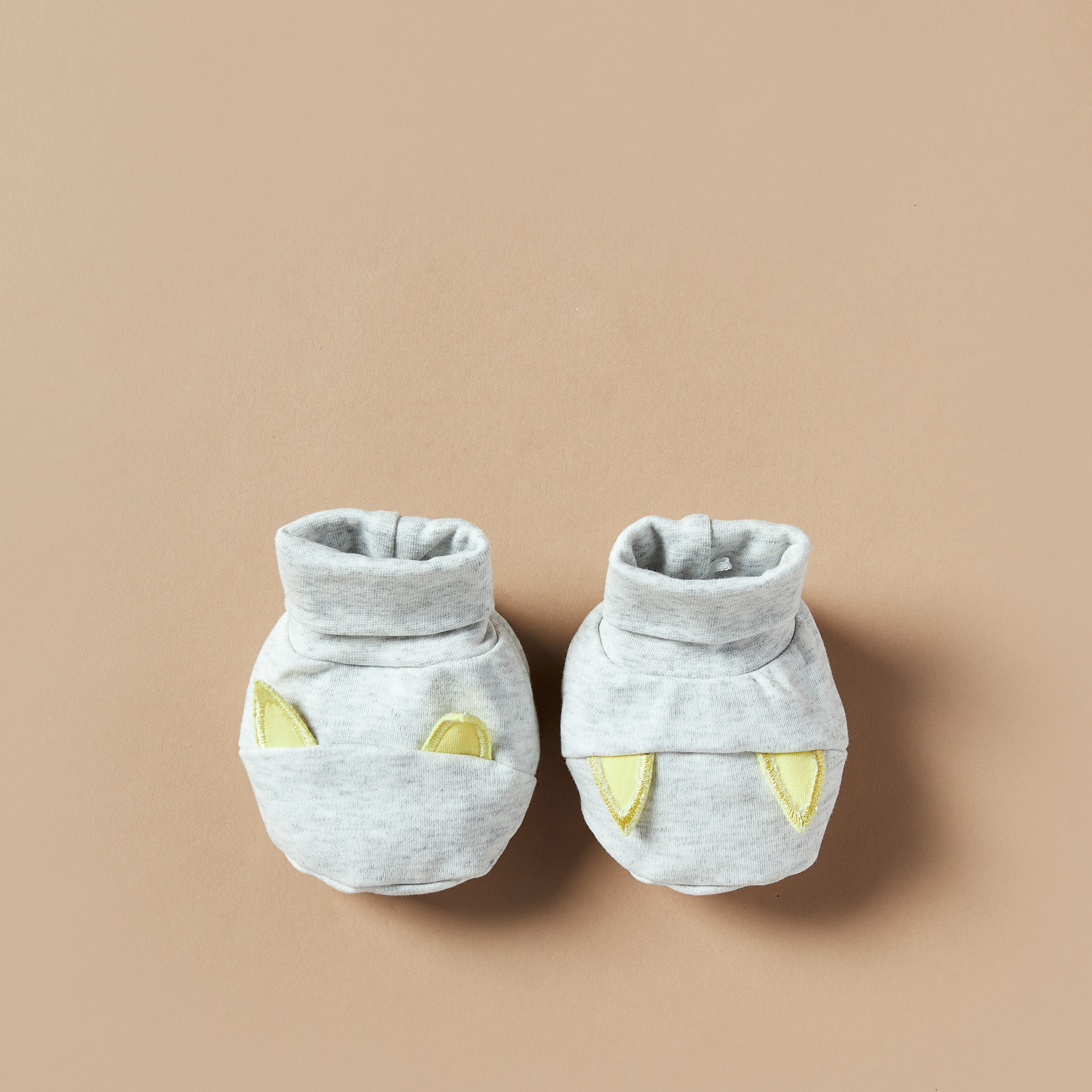Juniors Applique Detail Cuffed Booties-baby-girls-shoes-booties-image-1