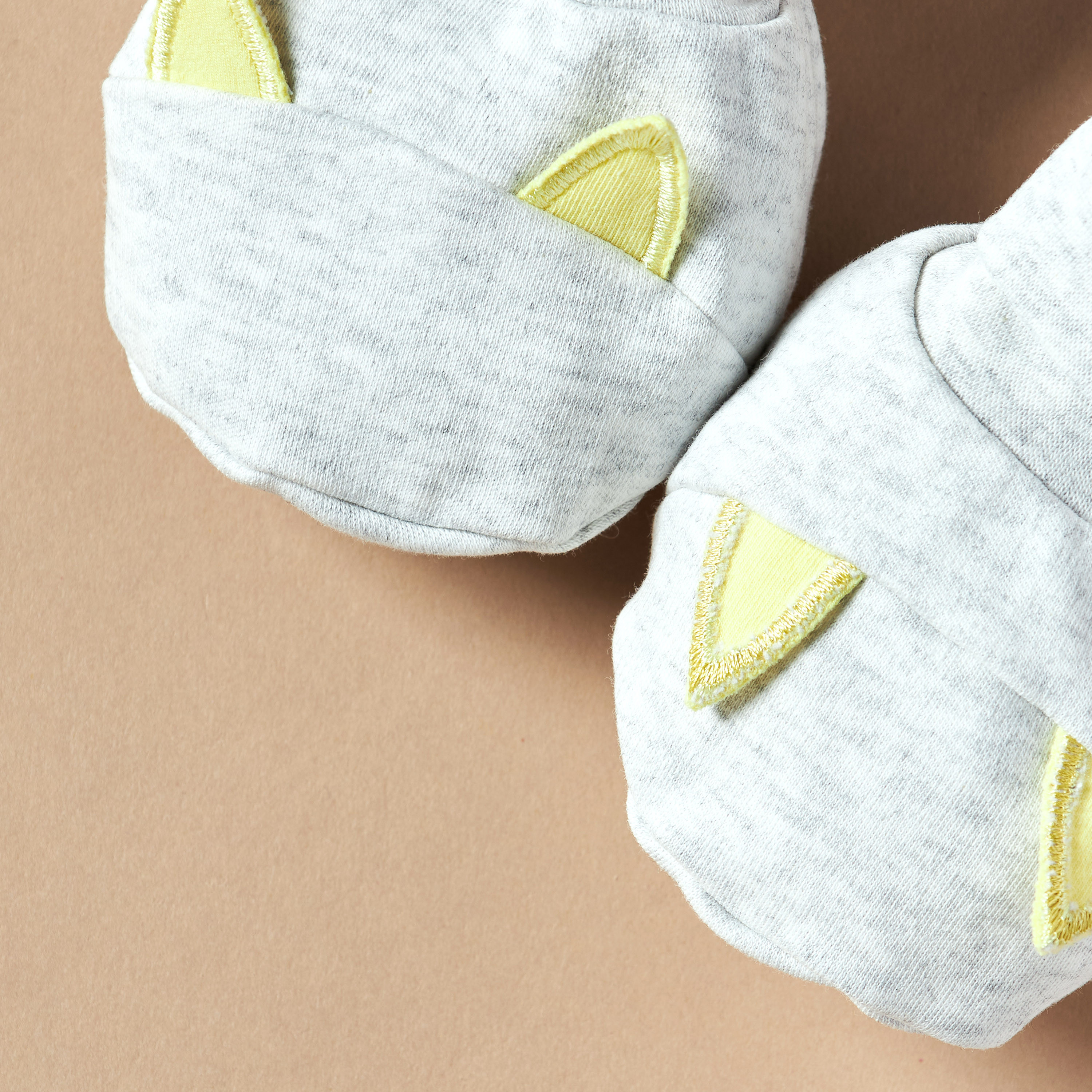 Juniors Applique Detail Cuffed Booties-baby-girls-shoes-booties-image-4