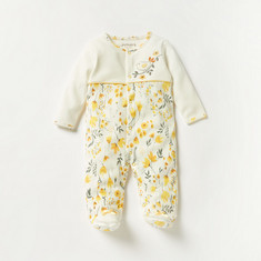 Juniors All-Over Floral Print Closed Feet Sleepsuit