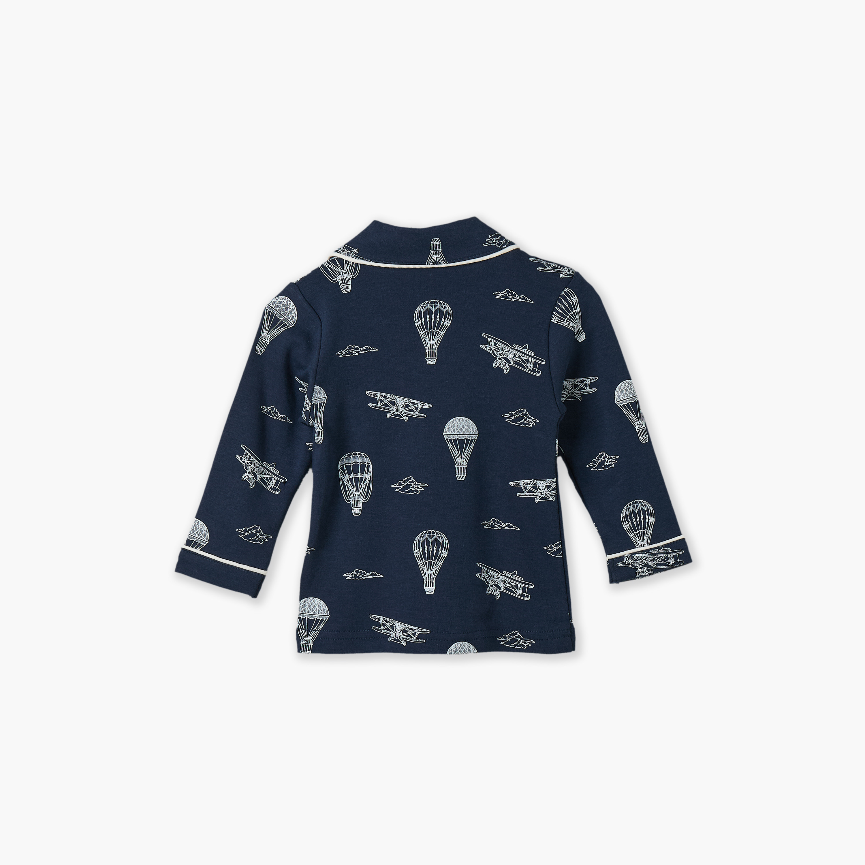 طقم بيجاما قطن بأكمام طويلة وياقة بطبعات منطاد هواء ساخن من جونيورز-baby-boys-clothing-nightwear-pyjamasets-image-5
