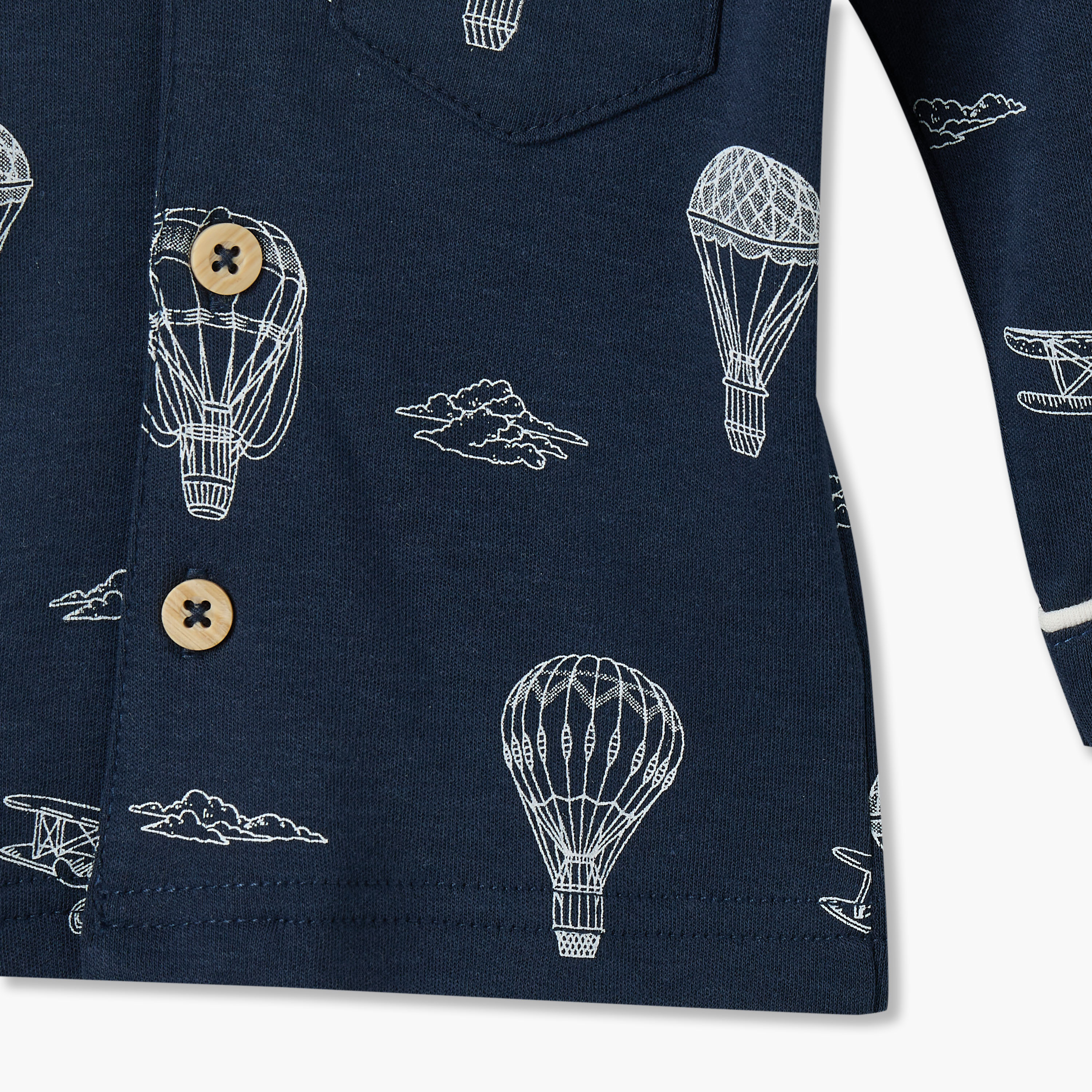 طقم بيجاما قطن بأكمام طويلة وياقة بطبعات منطاد هواء ساخن من جونيورز-baby-boys-clothing-nightwear-pyjamasets-image-8