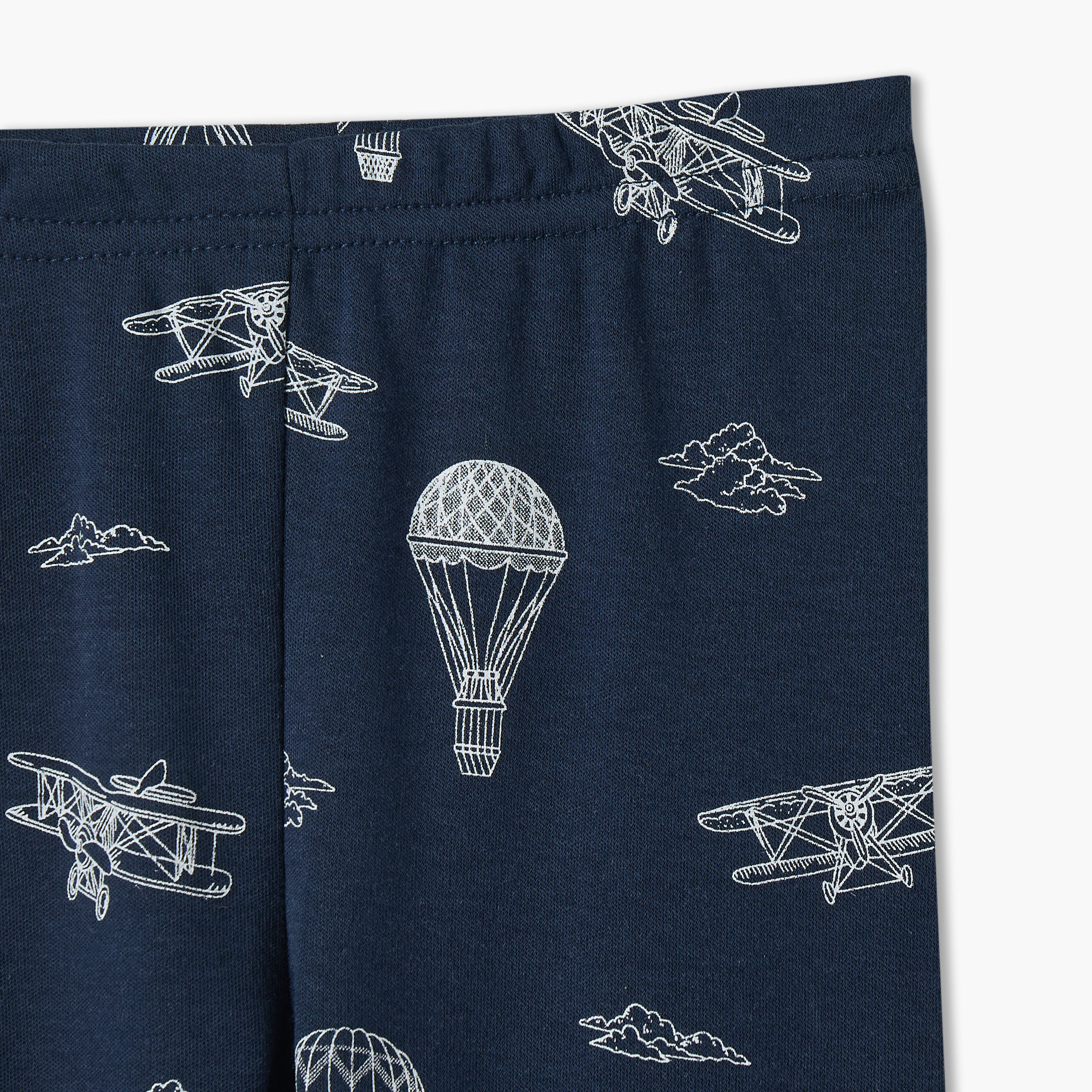 طقم بيجاما قطن بأكمام طويلة وياقة بطبعات منطاد هواء ساخن من جونيورز-baby-boys-clothing-nightwear-pyjamasets-image-9