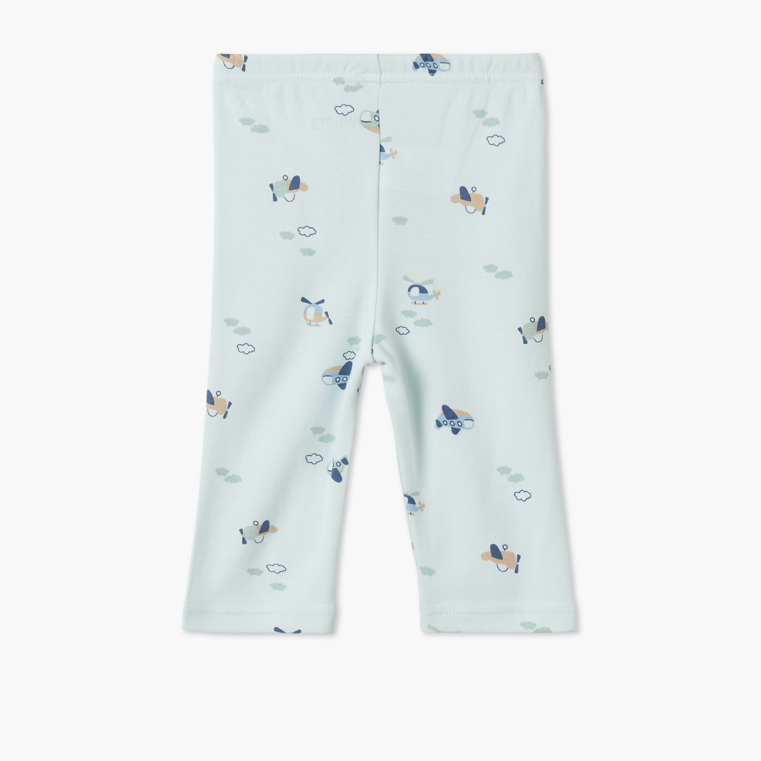 طقم بيجاما قطن بأكمام طويلة وياقة عاديّة بطبعات الطيران من جونيورز-baby-boys-clothing-nightwear-pyjamasets-image-6