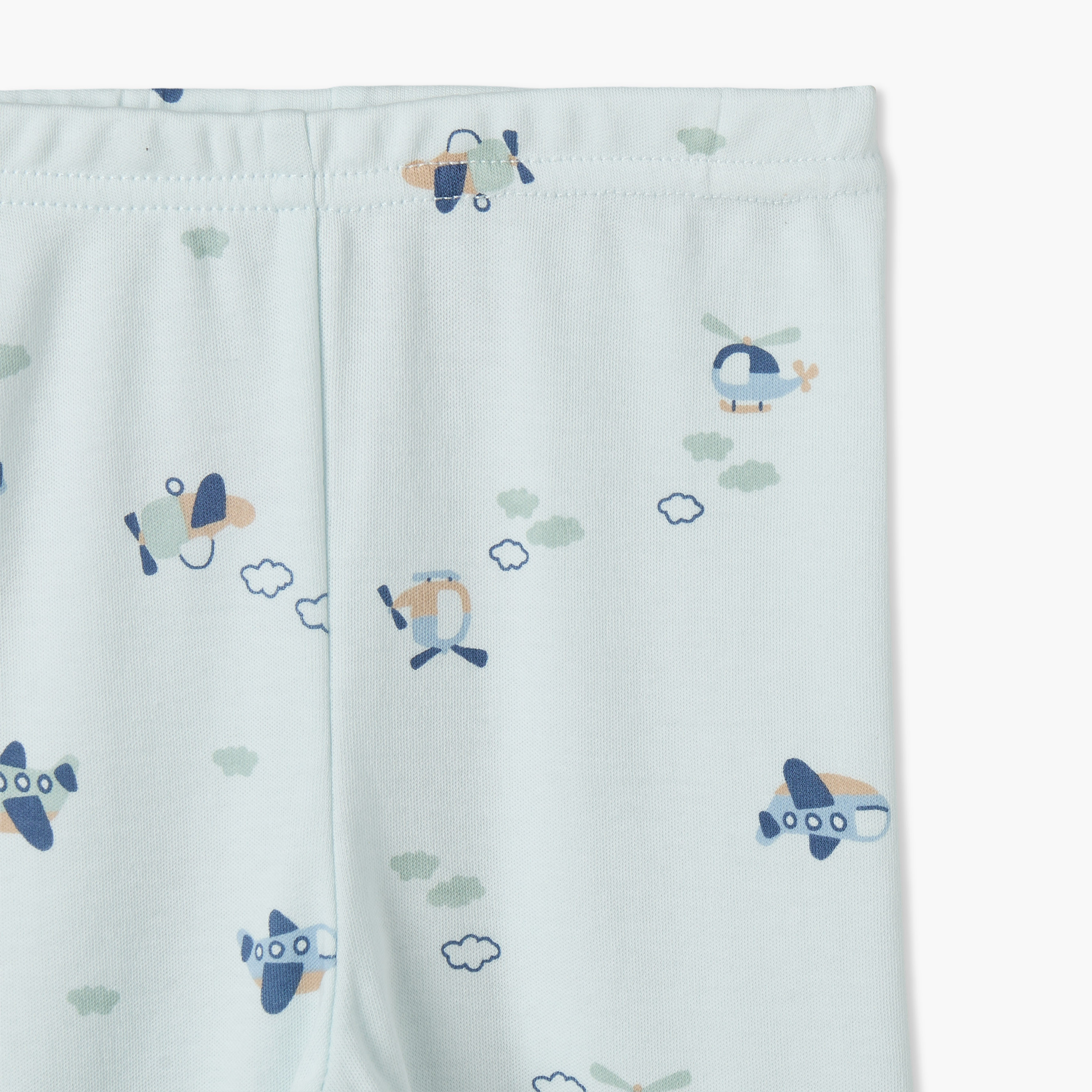 طقم بيجاما قطن بأكمام طويلة وياقة عاديّة بطبعات الطيران من جونيورز-baby-boys-clothing-nightwear-pyjamasets-image-9