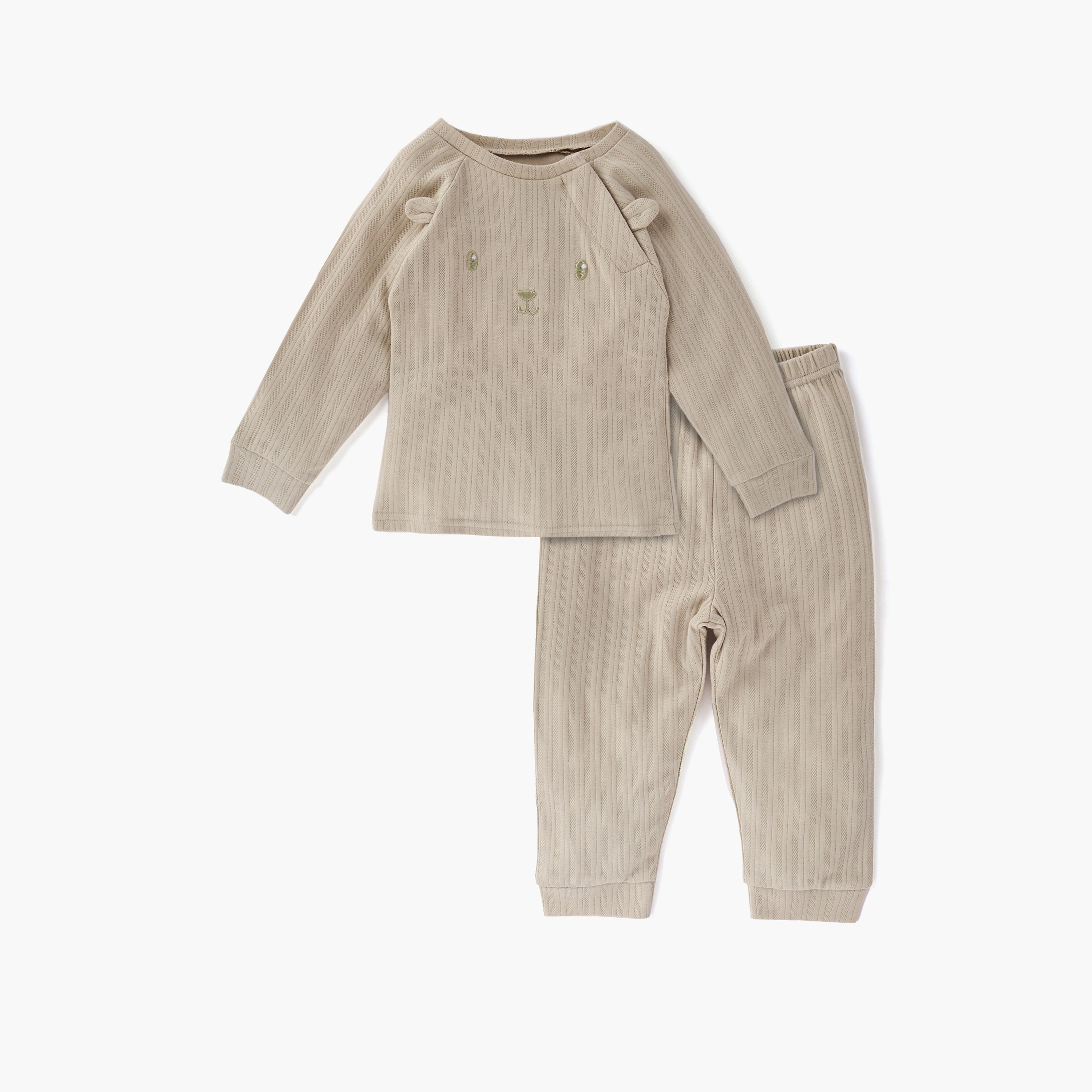 Juniors Ear Applique T-shirt and Pyjama Set-baby-boys-clothing-nightwear-pyjamasets-image-1