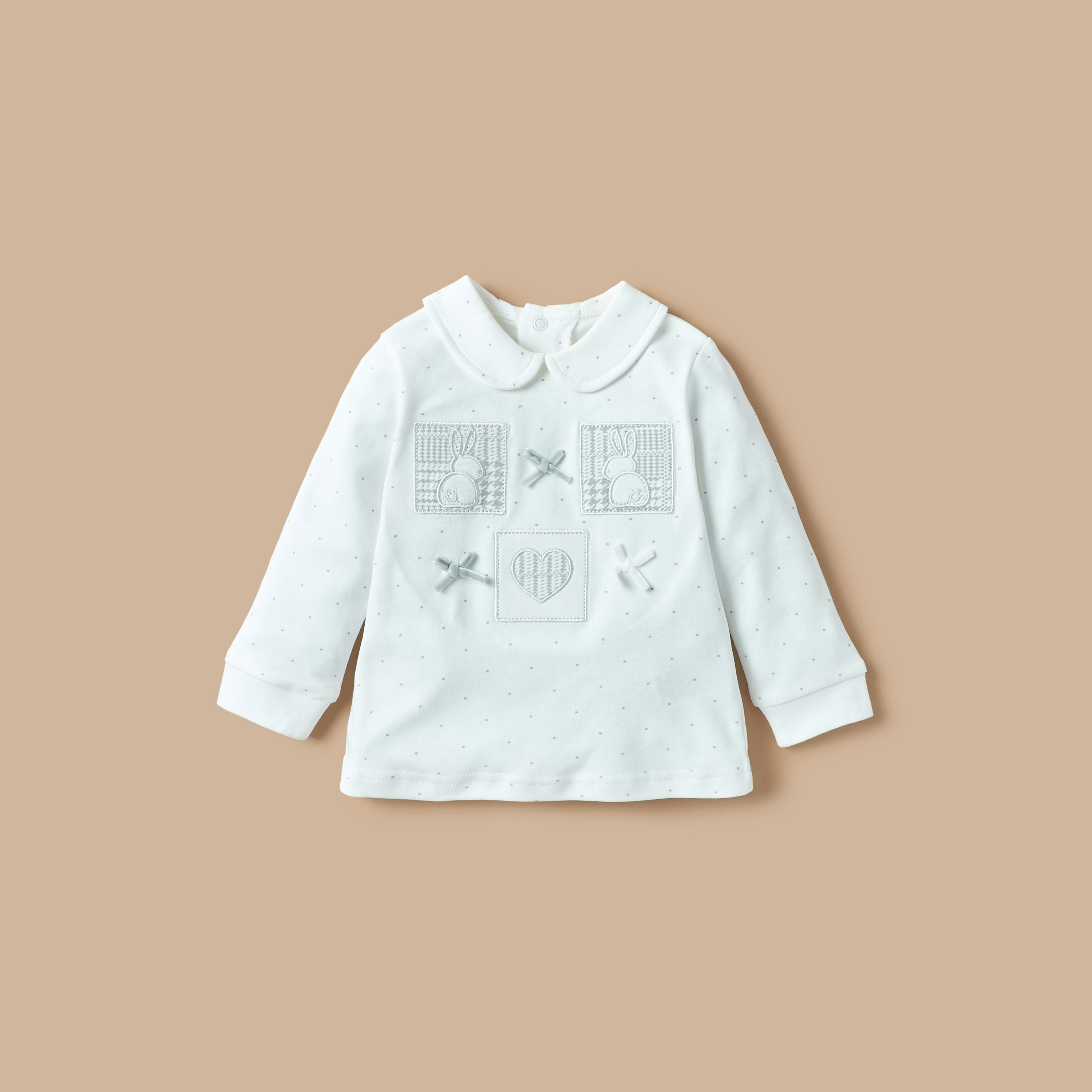 Giggles Bunny Embroidered T-shirt and Pyjama Set-baby-boys-clothing-nightwear-pyjamasets-image-2