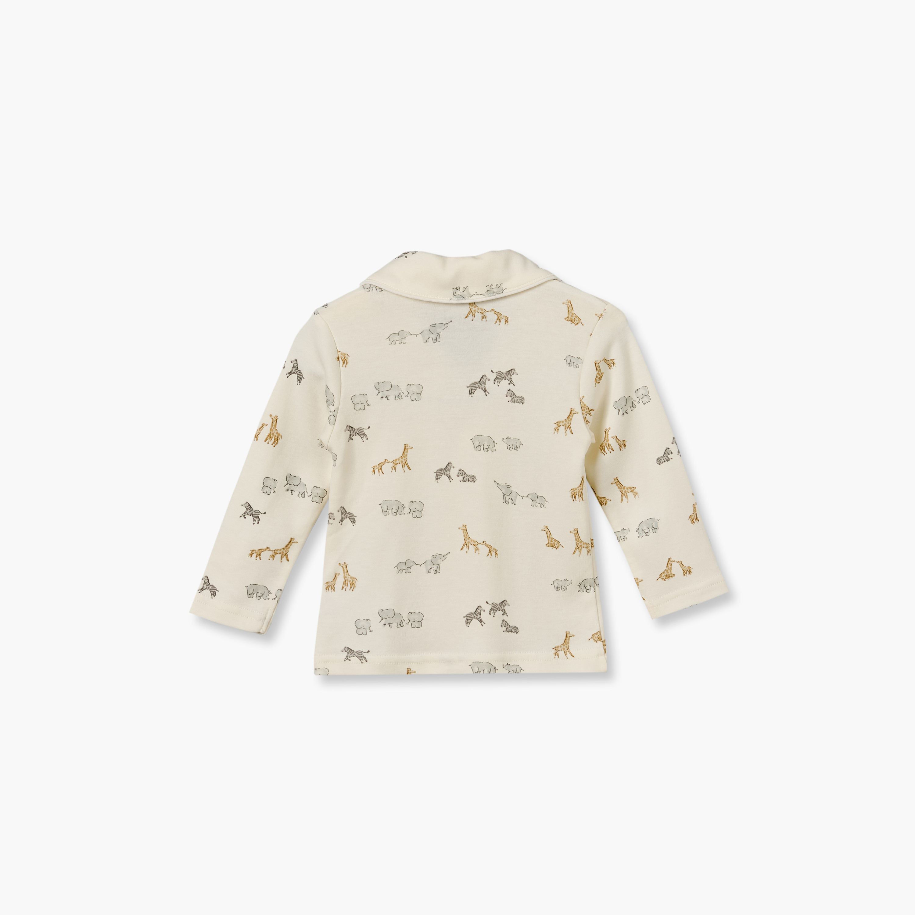 طقم بيجاما قطن بأكمام طويلة وياقة بطبعات سفاري من جونيورز-baby-boys-clothing-nightwear-pyjamasets-image-5