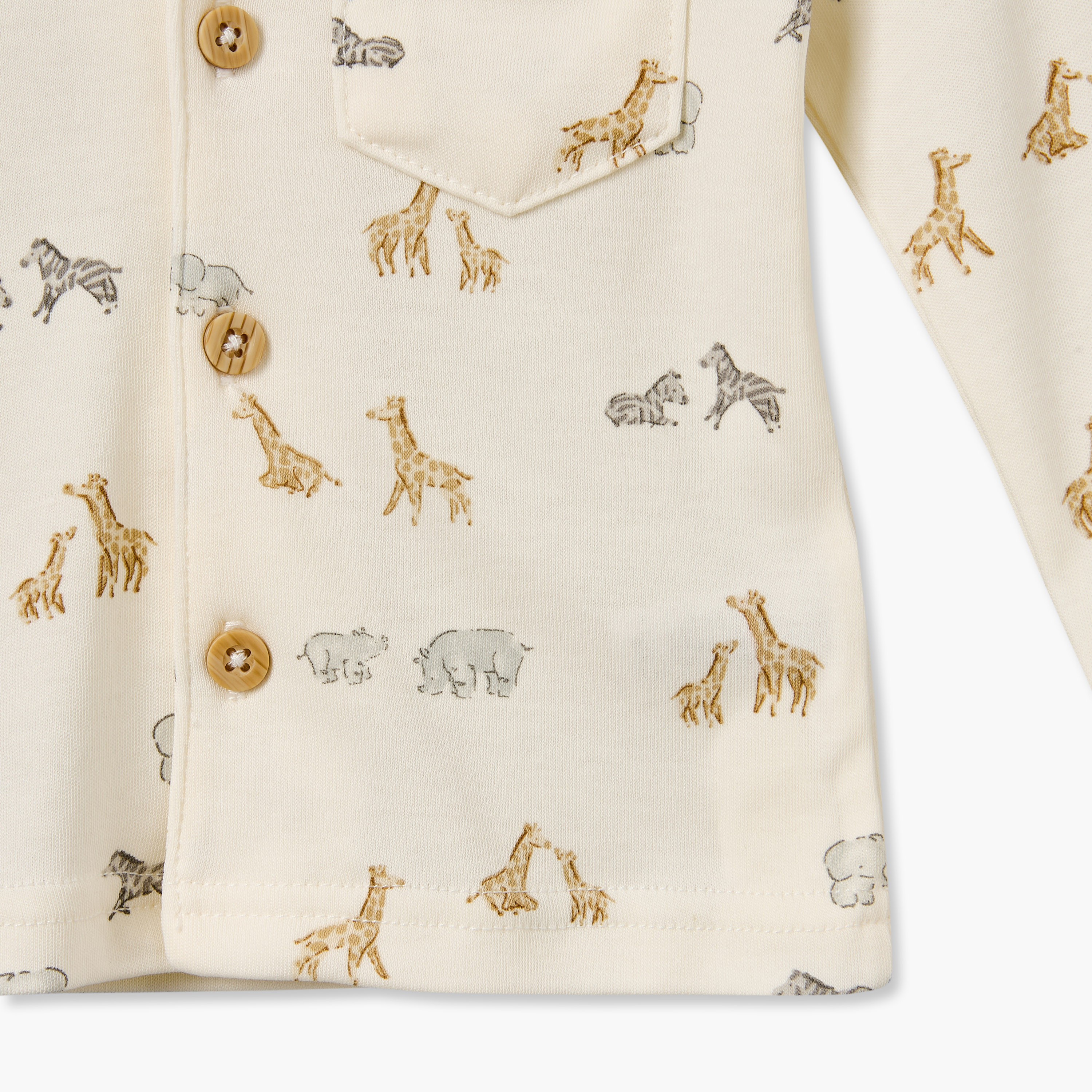 طقم بيجاما قطن بأكمام طويلة وياقة بطبعات سفاري من جونيورز-baby-boys-clothing-nightwear-pyjamasets-image-8