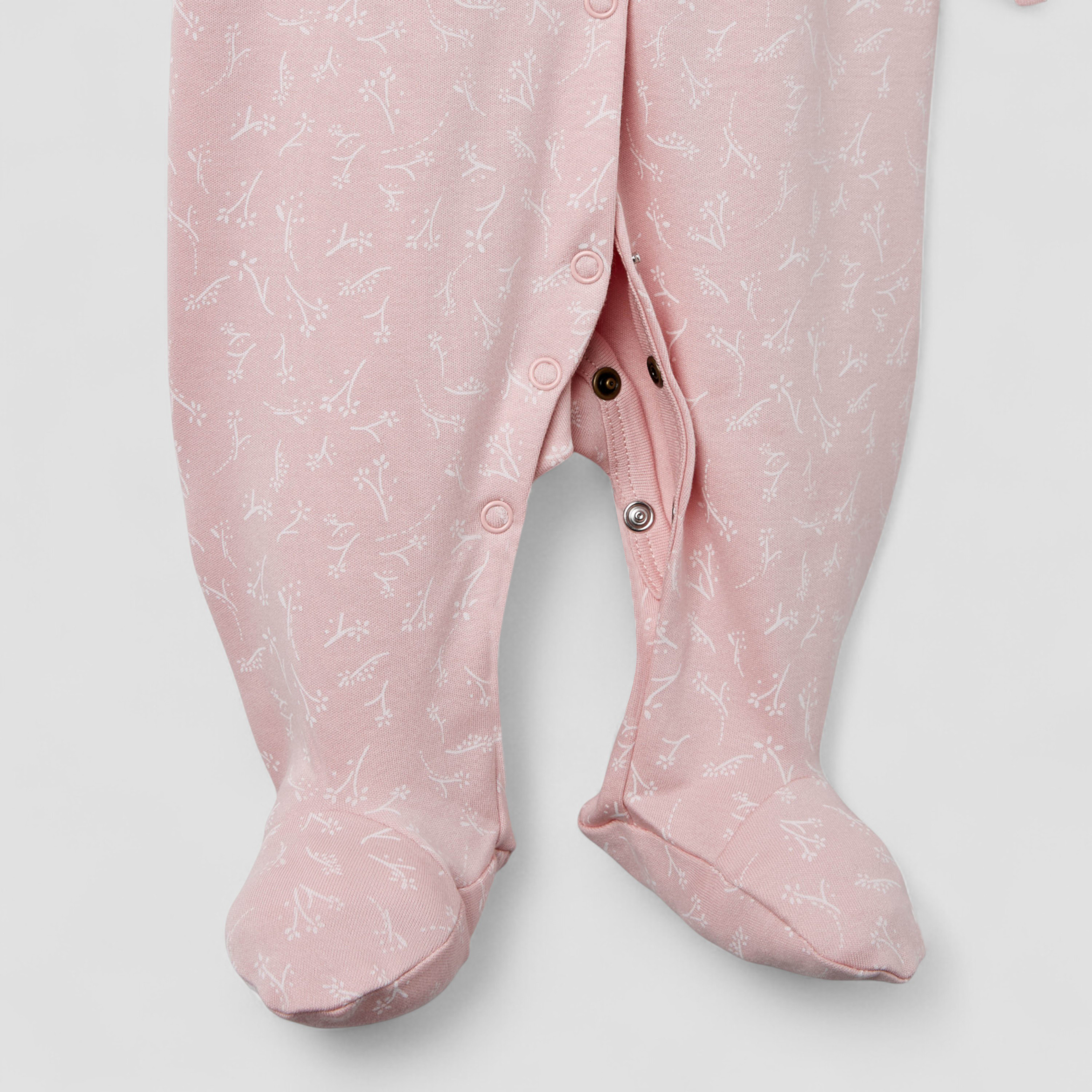 بدلة نوم بأقدام مغلقة وأكمام طويلة من جونيورز - طقم 3 قطع متنوعة-baby-girls-clothing-nightwear-sleepsuits-image-8
