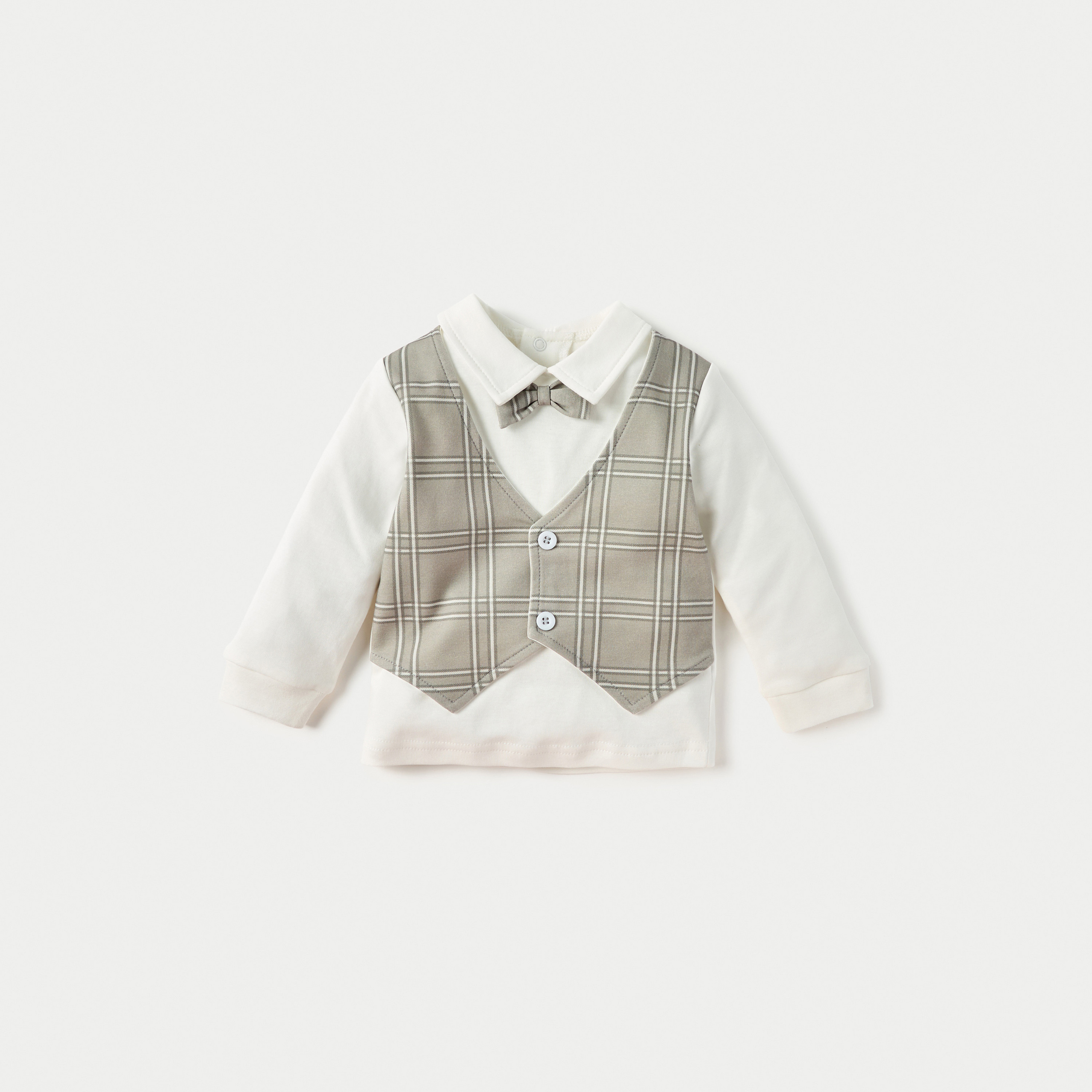 Giggles Checked Shirt and Pyjama Set-baby-girls-clothing-nightwear-pyjamasets-image-2
