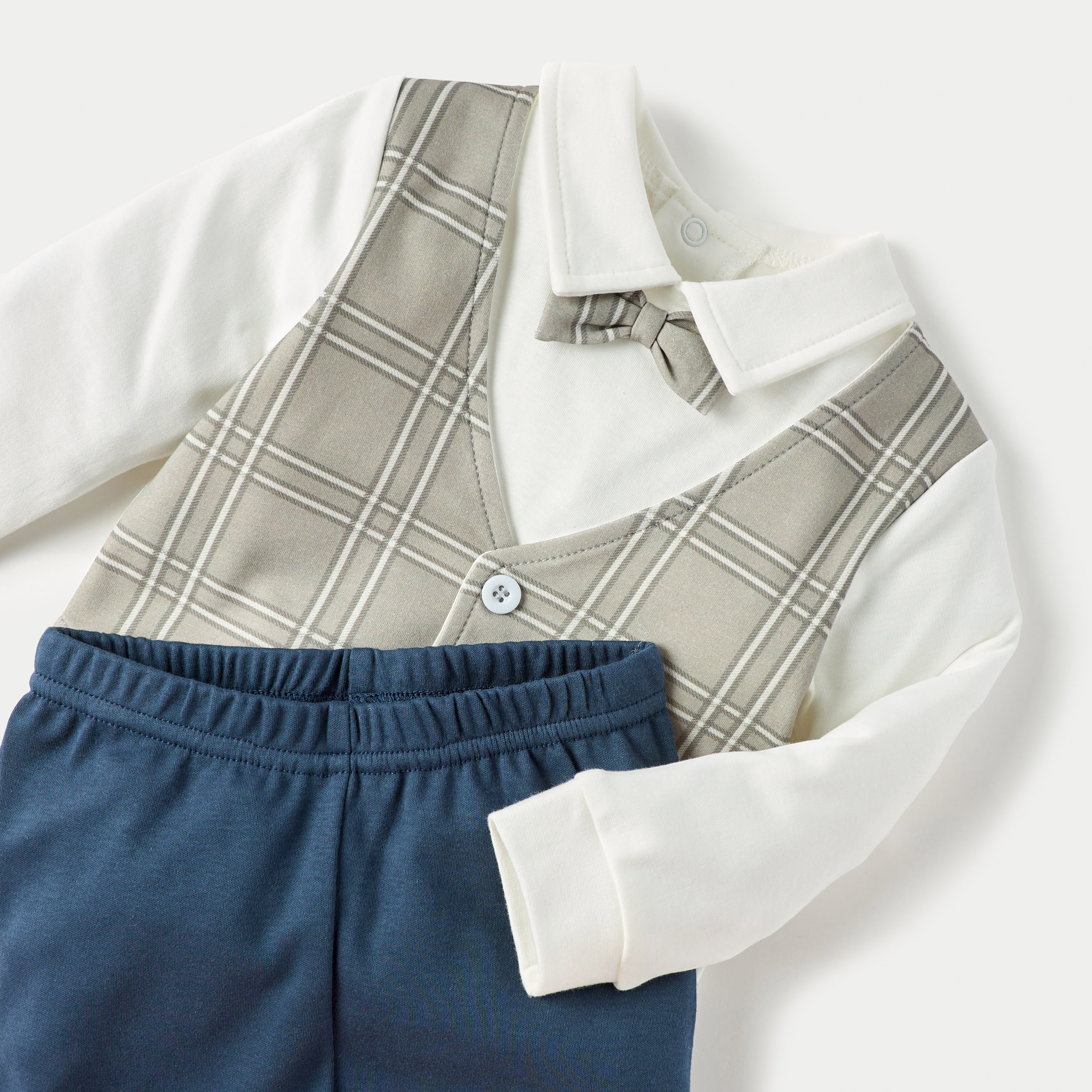 Giggles Checked Shirt and Pyjama Set-baby-girls-clothing-nightwear-pyjamasets-image-4