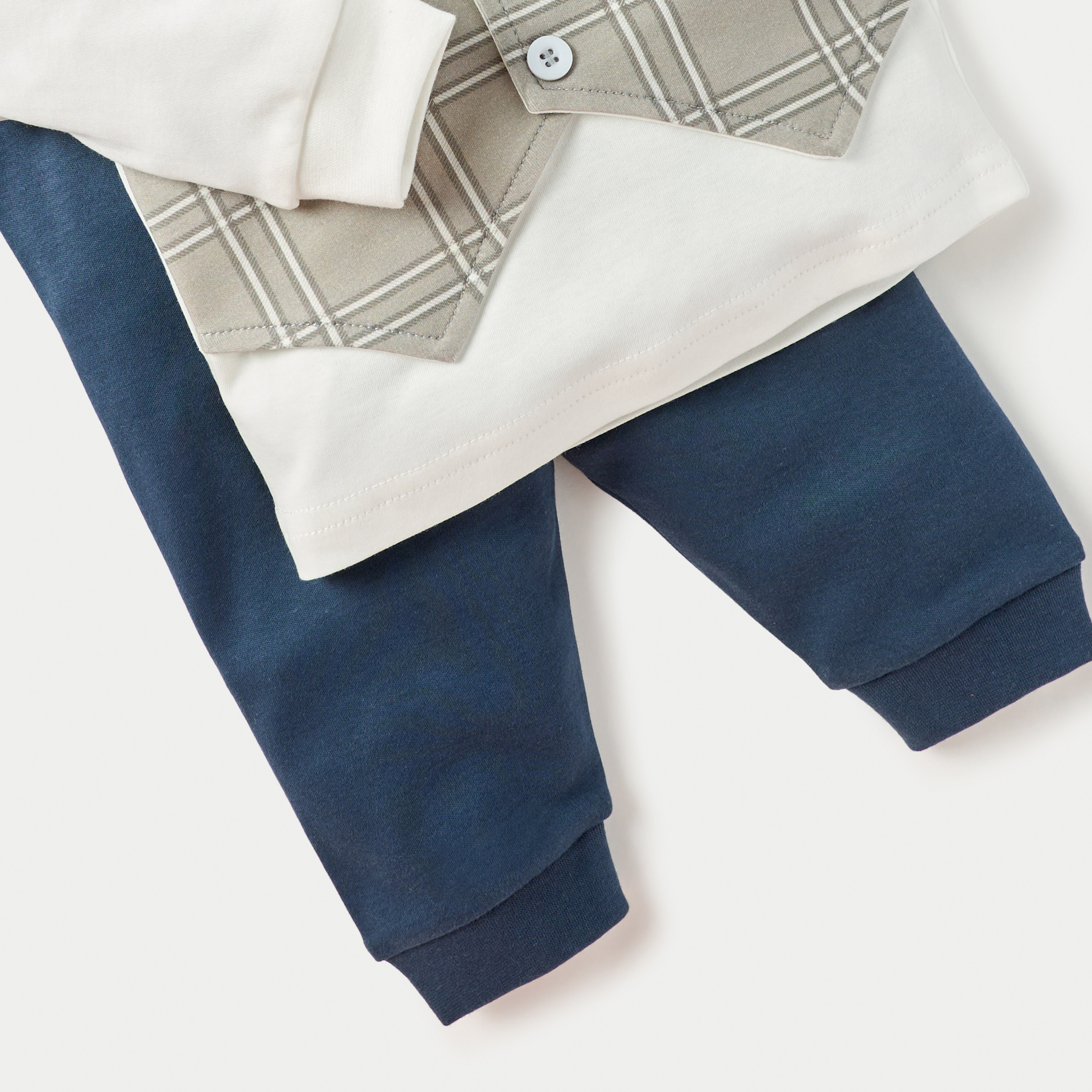 Giggles Checked Shirt and Pyjama Set-baby-girls-clothing-nightwear-pyjamasets-image-5