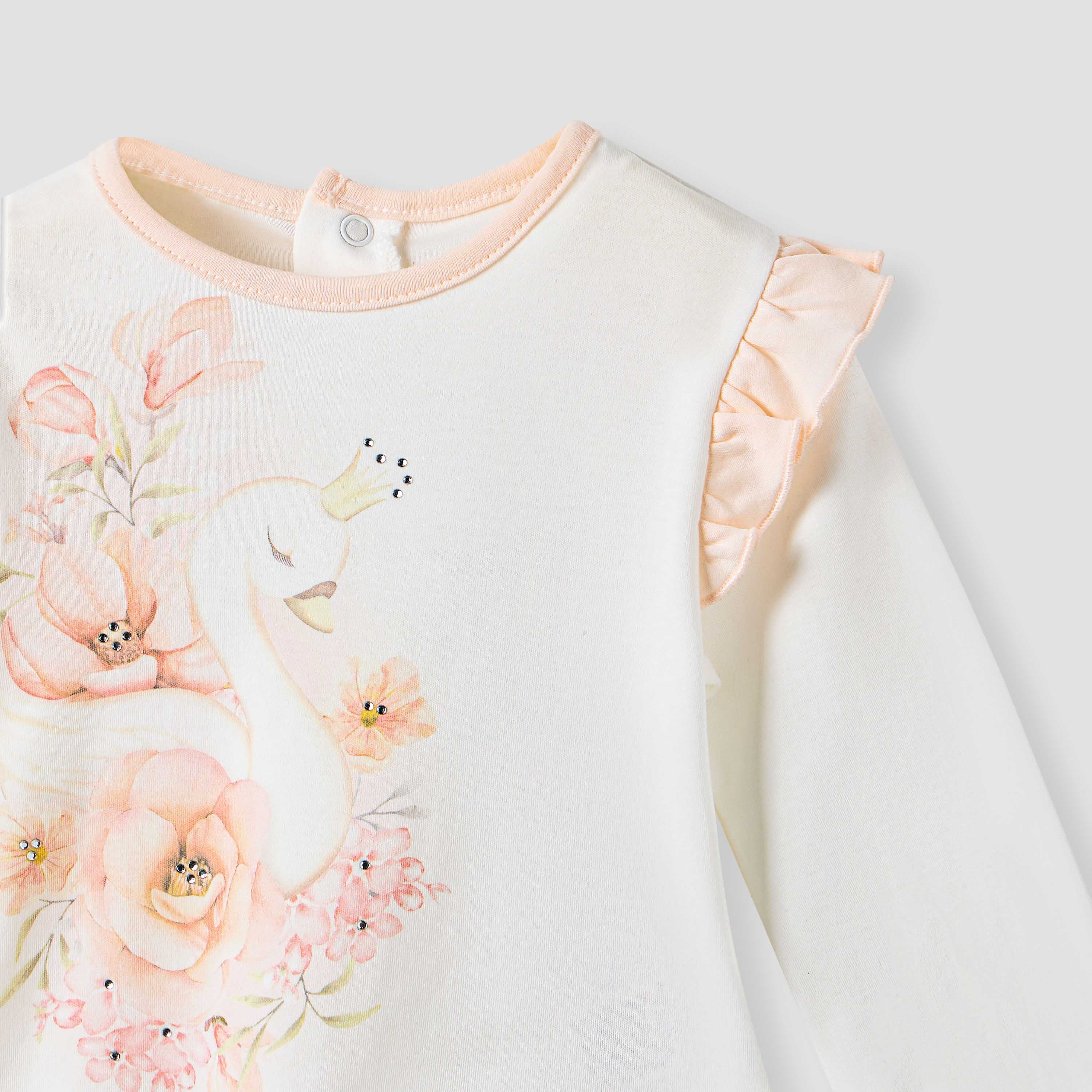 Giggles Floral Print T-shirt and Pyjama Set-baby-girls-clothing-nightwear-pyjamasets-image-4