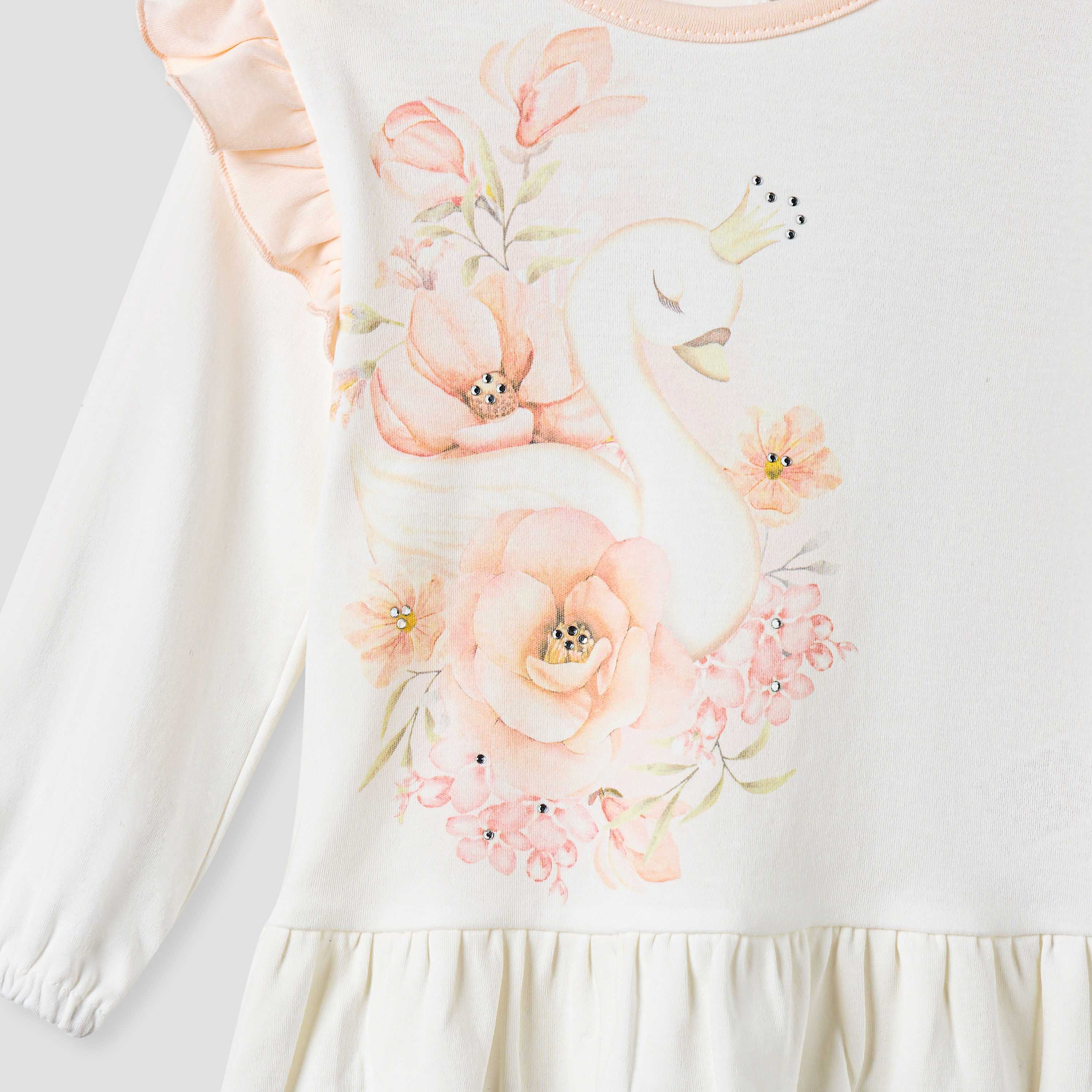 Giggles Floral Print T-shirt and Pyjama Set-baby-girls-clothing-nightwear-pyjamasets-image-5