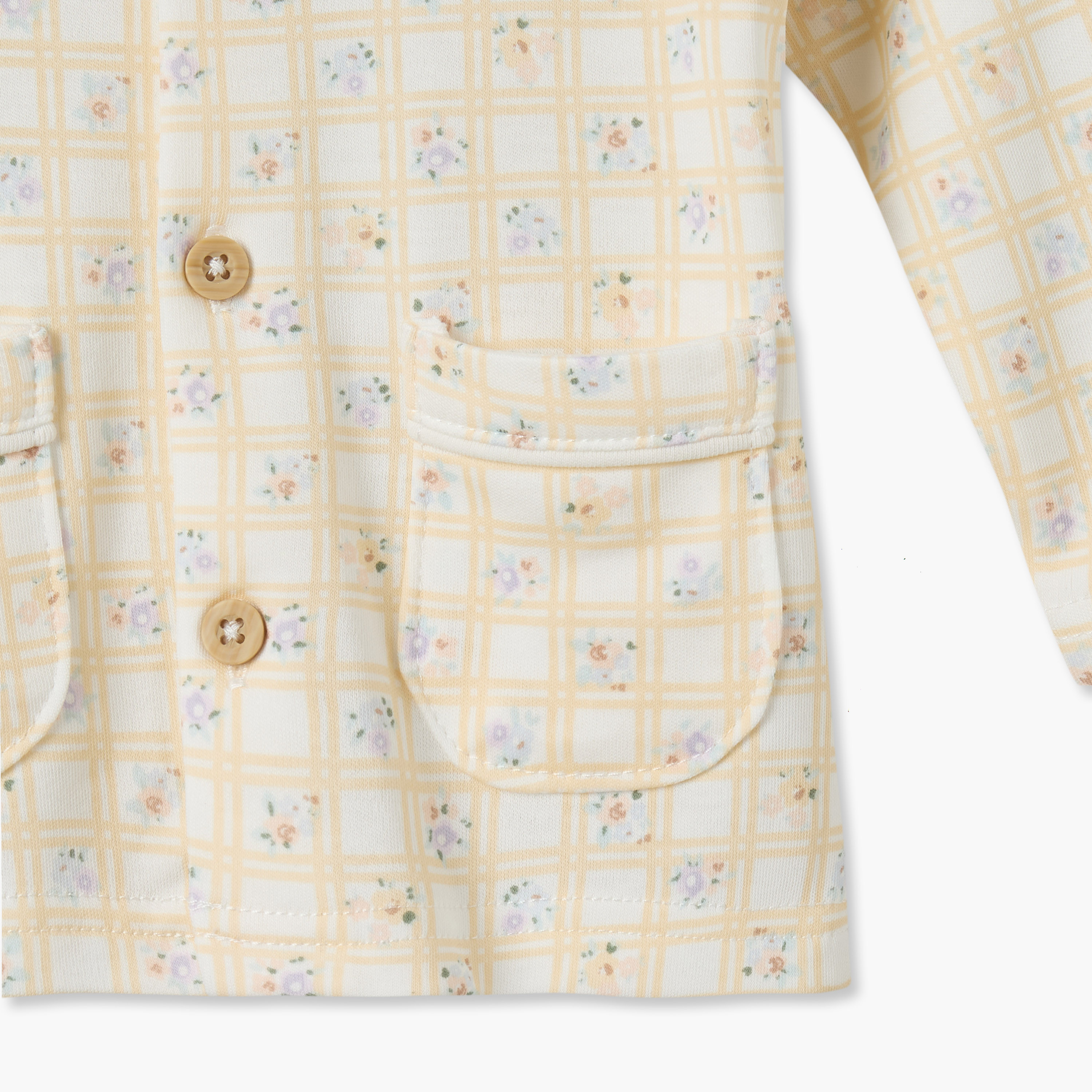 طقم بيجاما قطن بأكمام طويلة وياقة بطبعات زهور من جونيورز-baby-girls-clothing-nightwear-pyjamasets-image-7