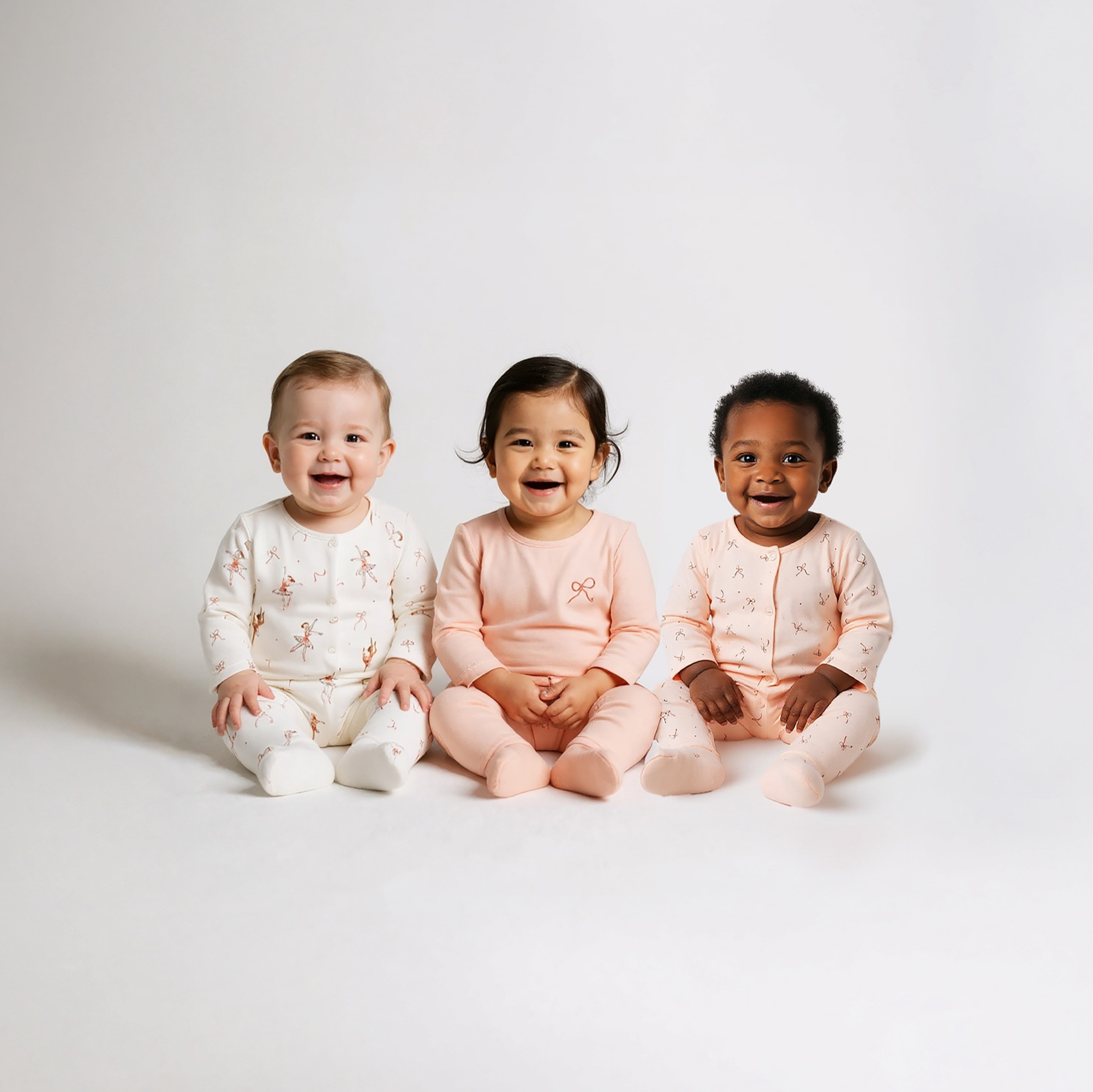 Juniors Assorted Closed Feet Sleepsuit with Long Sleeves - Set of 3-baby-girls-clothing-nightwear-sleepsuits-image-2