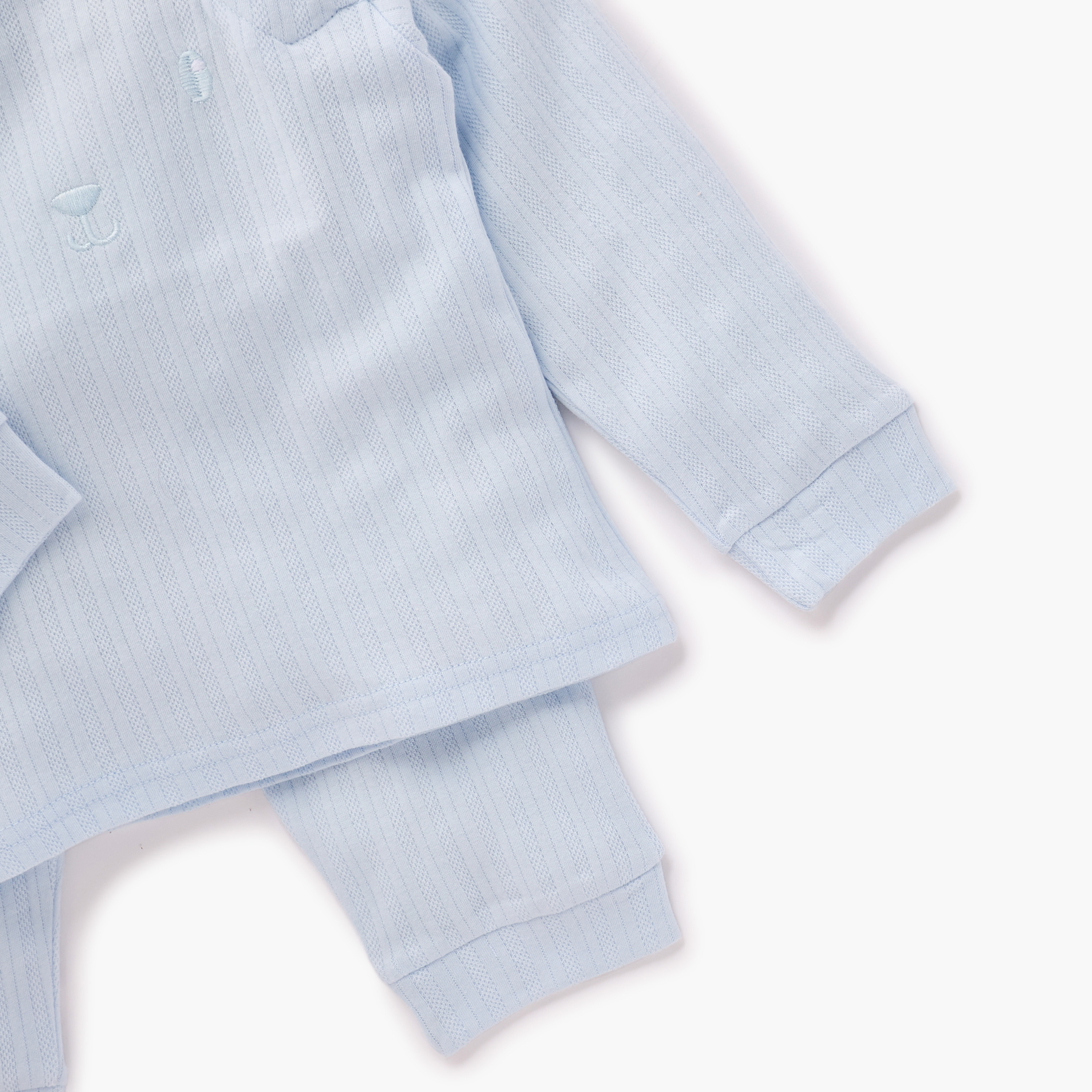 Juniors Ear Applique T-shirt and Textured Pyjama Set-baby-boys-clothing-nightwear-pyjamasets-image-5