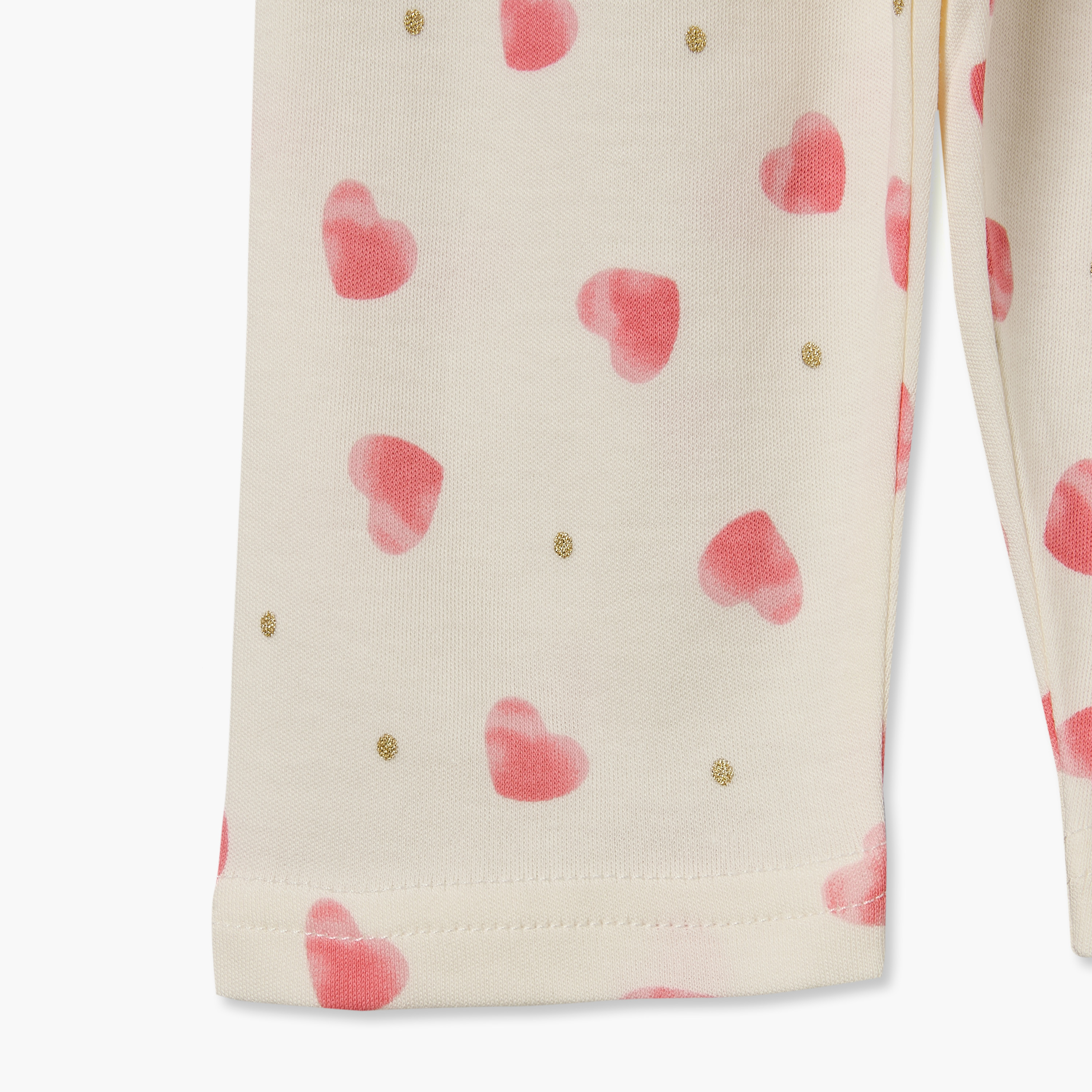 طقم بيجاما قطن بأكمام طويلة وياقة بطبعات قلوب من جونيورز-baby-girls-clothing-nightwear-pyjamasets-image-10