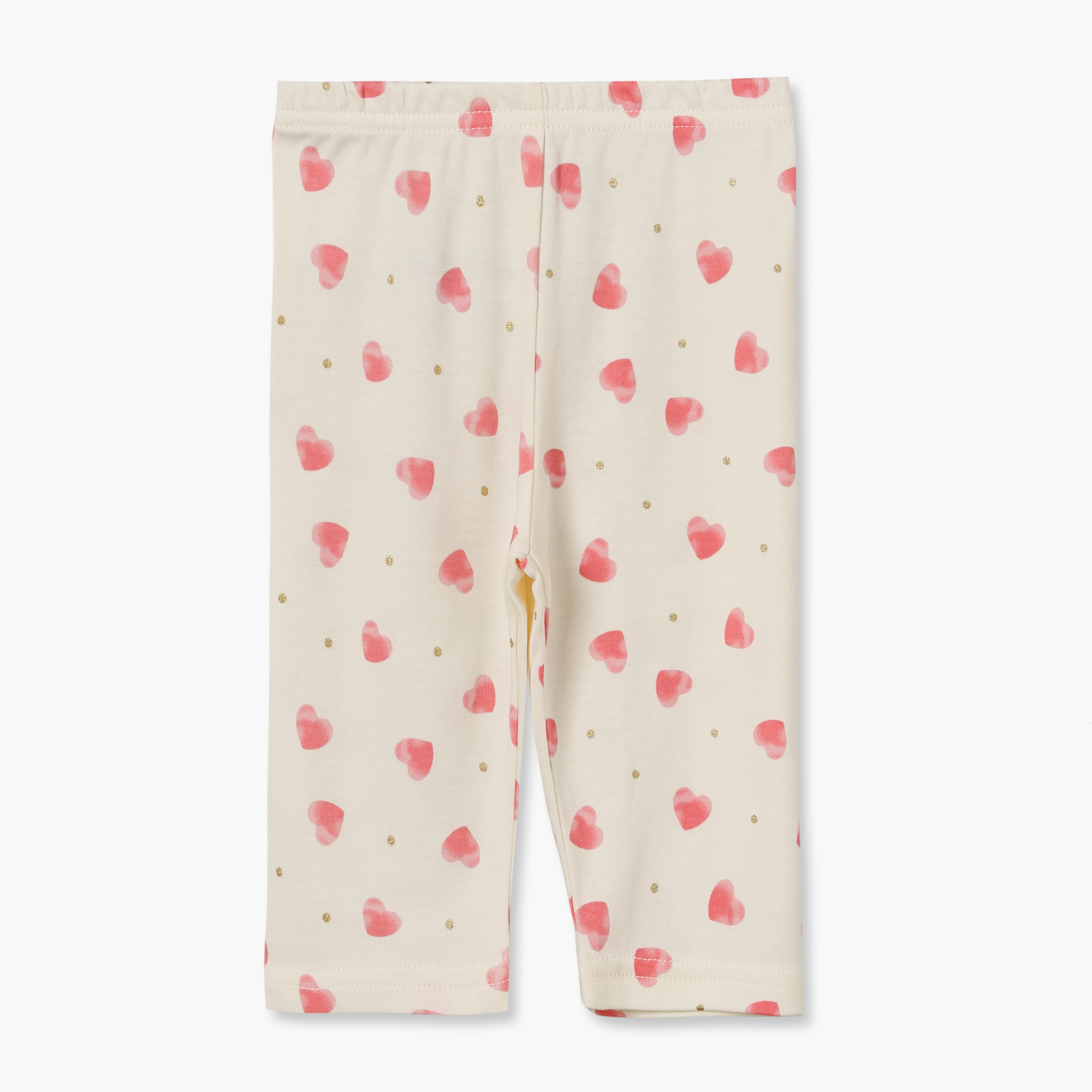 طقم بيجاما قطن بأكمام طويلة وياقة بطبعات قلوب من جونيورز-baby-girls-clothing-nightwear-pyjamasets-image-4
