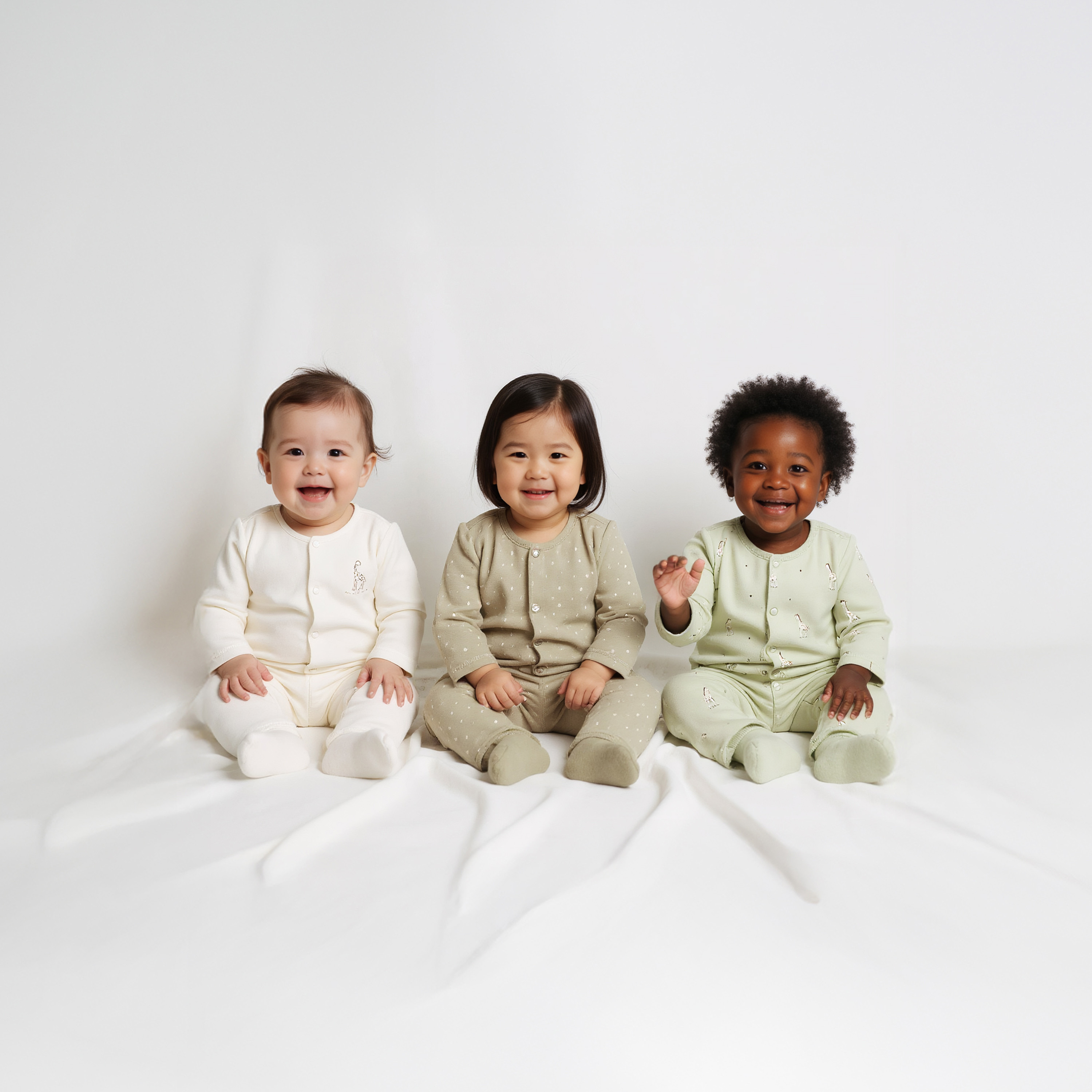 Juniors Printed Closed Feet Sleepsuit with Long Sleeves - Set of 3-baby-boys-clothing-nightwear-sleepsuits-image-2