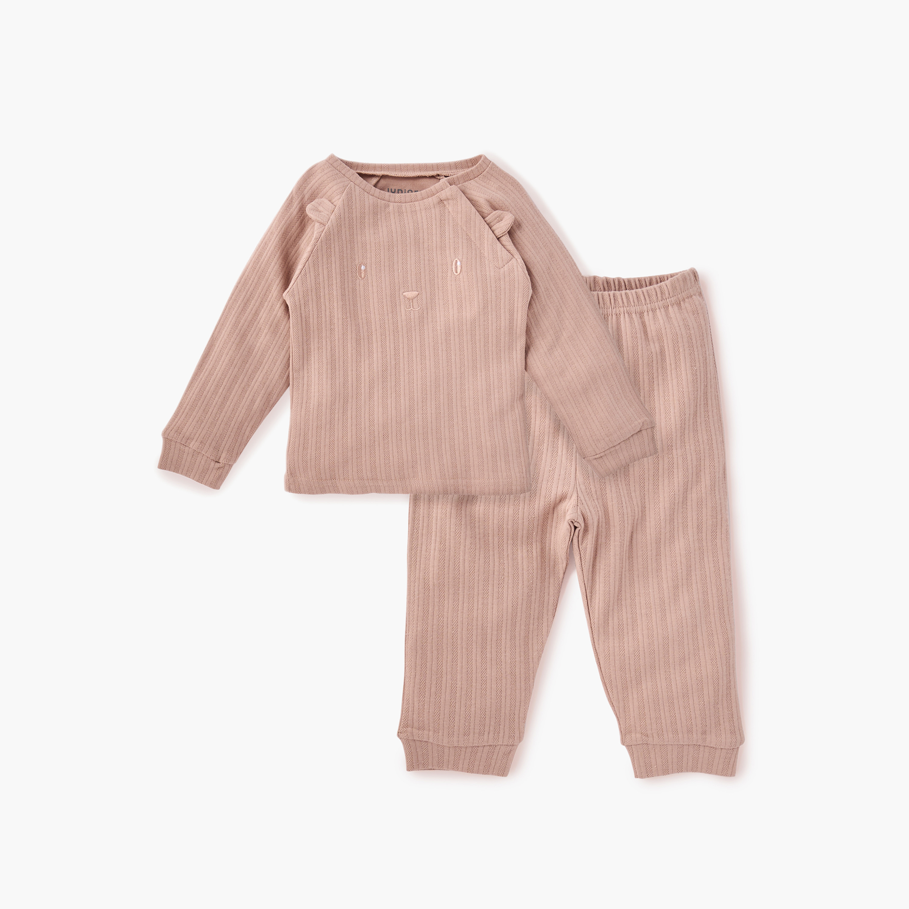 Juniors Ear Applique T-shirt and Pyjama Set-baby-boys-clothing-nightwear-pyjamasets-image-1
