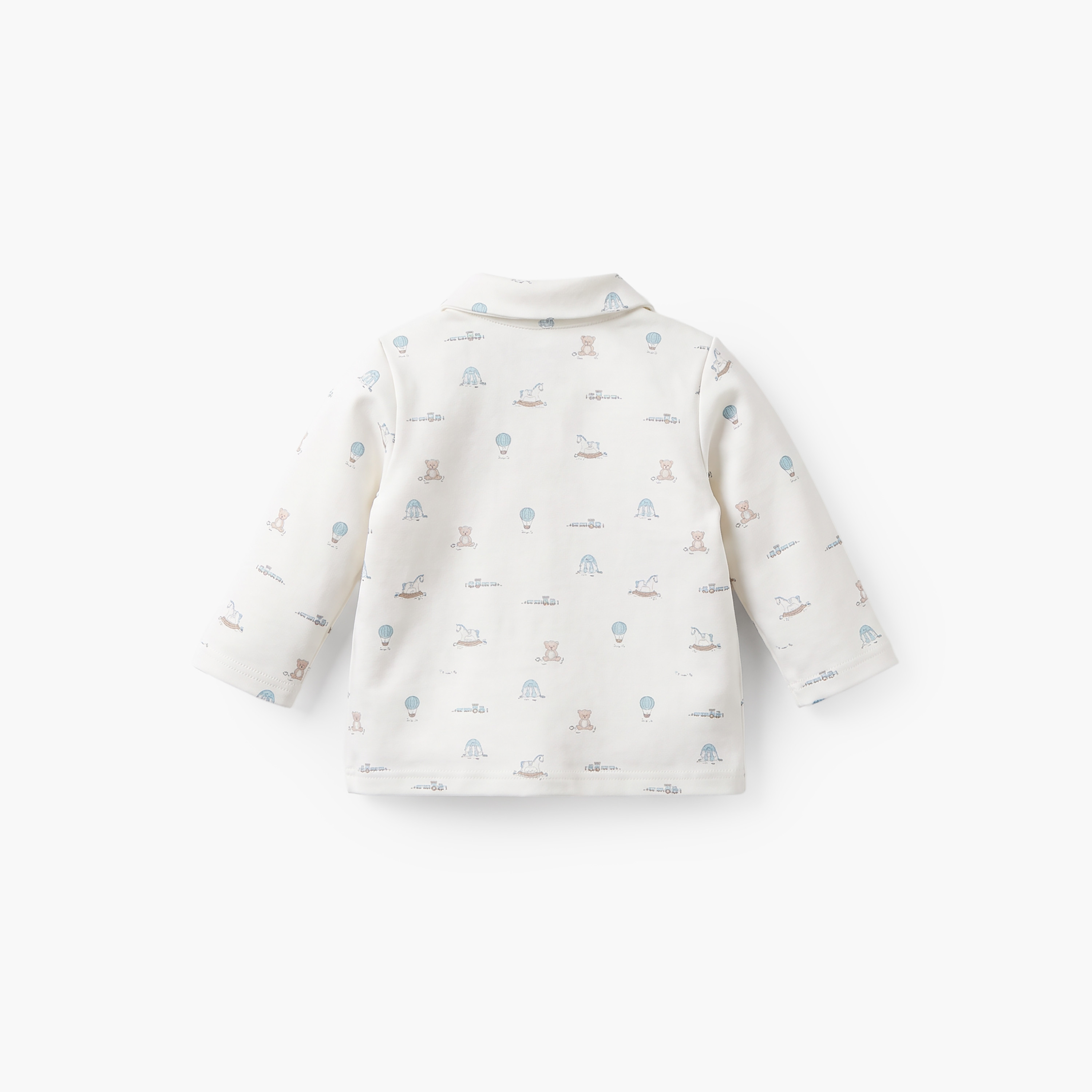طقم بيجاما قطن بياقة عادية وأكمام طويلة وطبعات ألعاب من جيجلز-baby-boys-clothing-nightwear-pyjamasets-image-4
