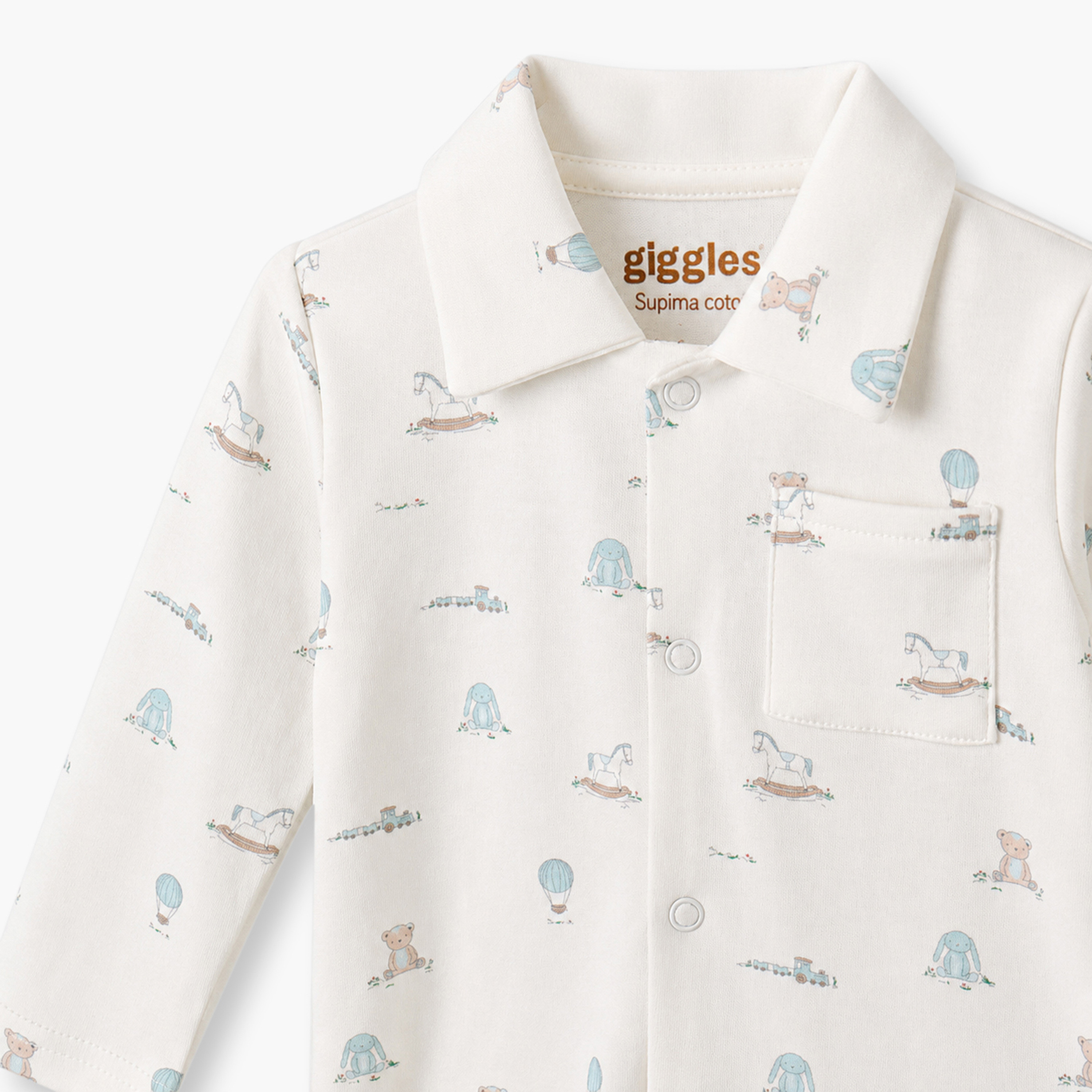 طقم بيجاما قطن بياقة عادية وأكمام طويلة وطبعات ألعاب من جيجلز-baby-boys-clothing-nightwear-pyjamasets-image-6