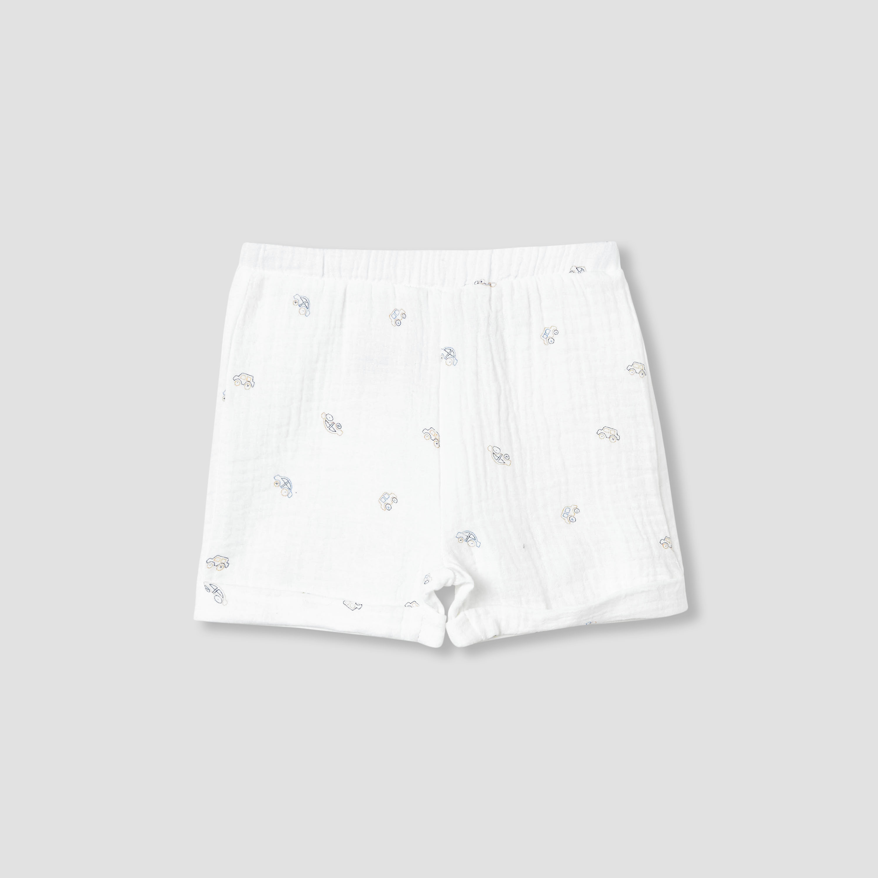 Juniors Boys Shirt and Shorts Set with Print - Cotton - Short Sleeves - Collar-baby-boys-clothing-setsandcoords-image-4