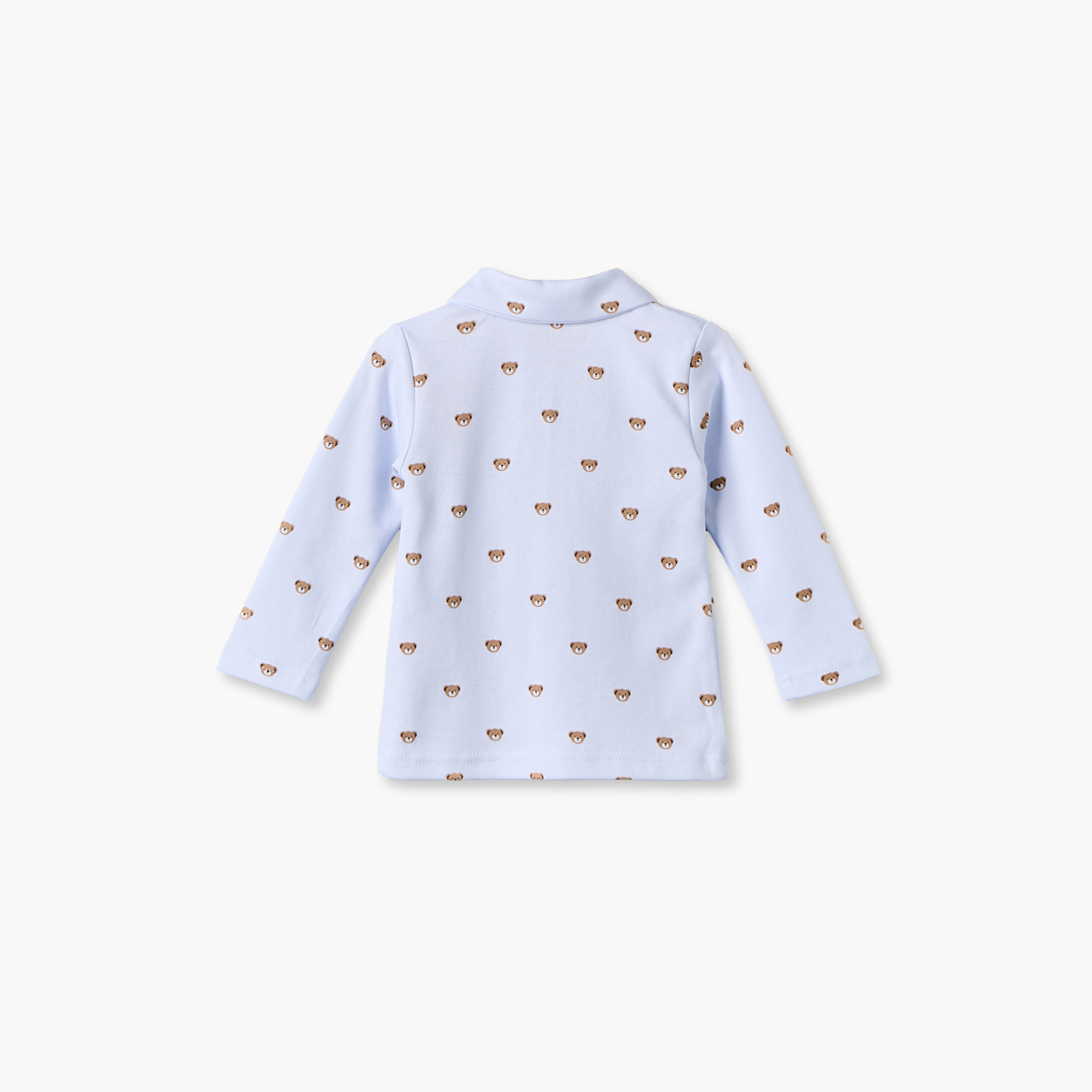 طقم بيجاما قطن بياقة عادية وأكمام طويلة وطبعات دب من جيجلز-baby-boys-clothing-nightwear-pyjamasets-image-5