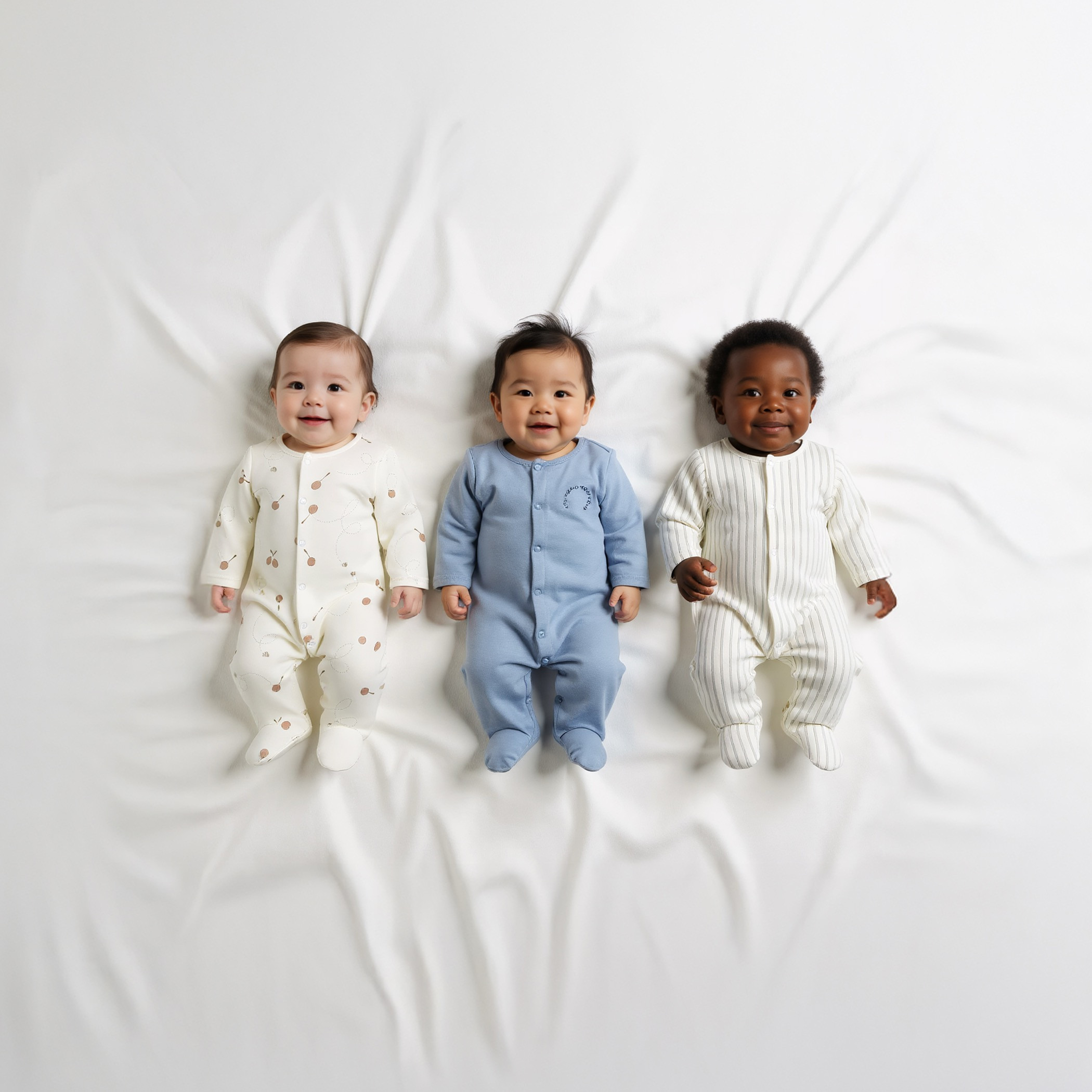 Juniors Printed Closed Feet Sleepsuit with Long Sleeves - Set of 3-baby-boys-clothing-nightwear-sleepsuits-image-2
