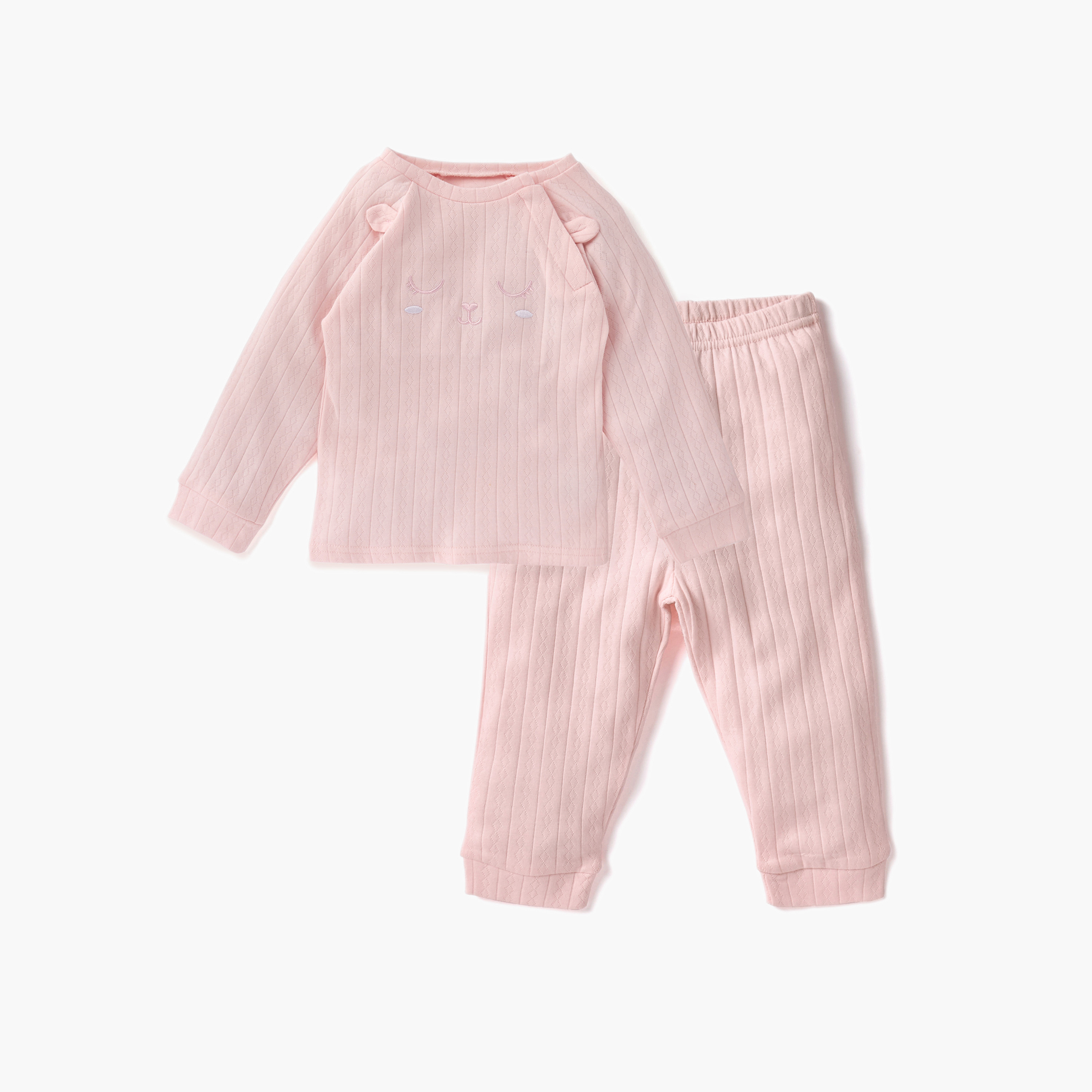 Juniors Ear Applique T-shirt and Pyjama Set-baby-girls-clothing-nightwear-pyjamasets-image-1