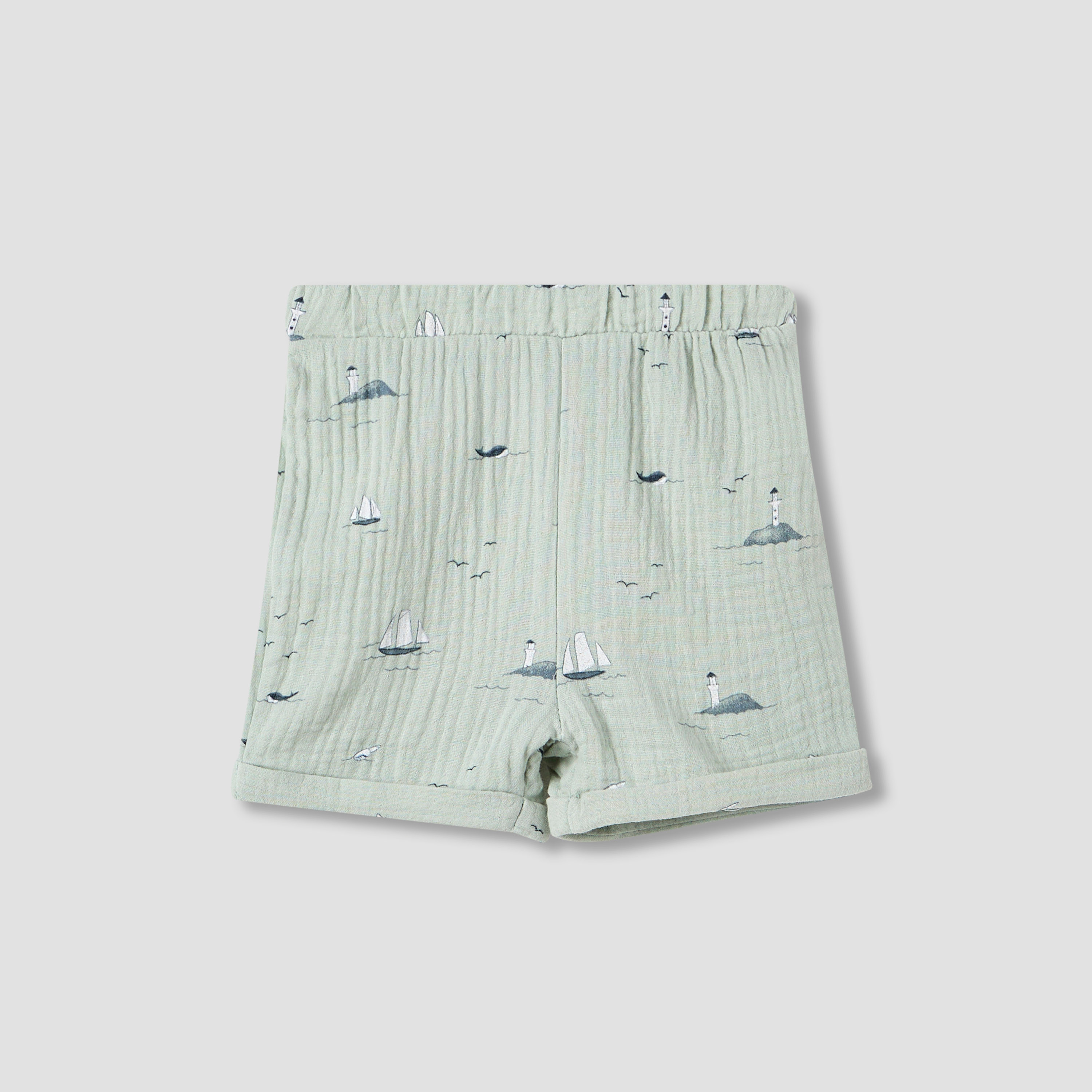 Juniors Boys Shirt and Shorts Set with Fun Print - Muslin Cotton - Short Sleeves - Collar-baby-boys-clothing-setsandcoords-image-3