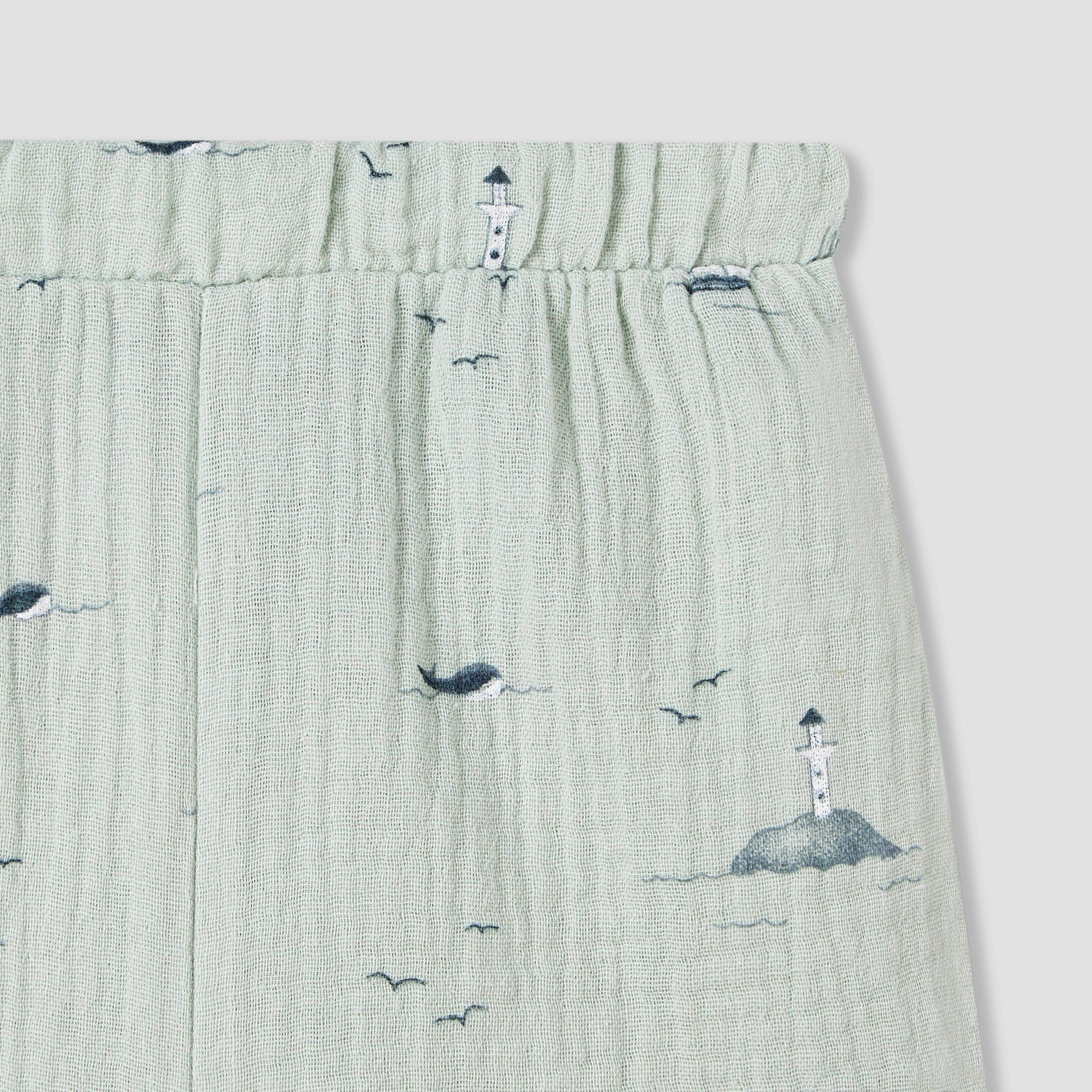 Juniors Boys Shirt and Shorts Set with Fun Print - Muslin Cotton - Short Sleeves - Collar-baby-boys-clothing-setsandcoords-image-6
